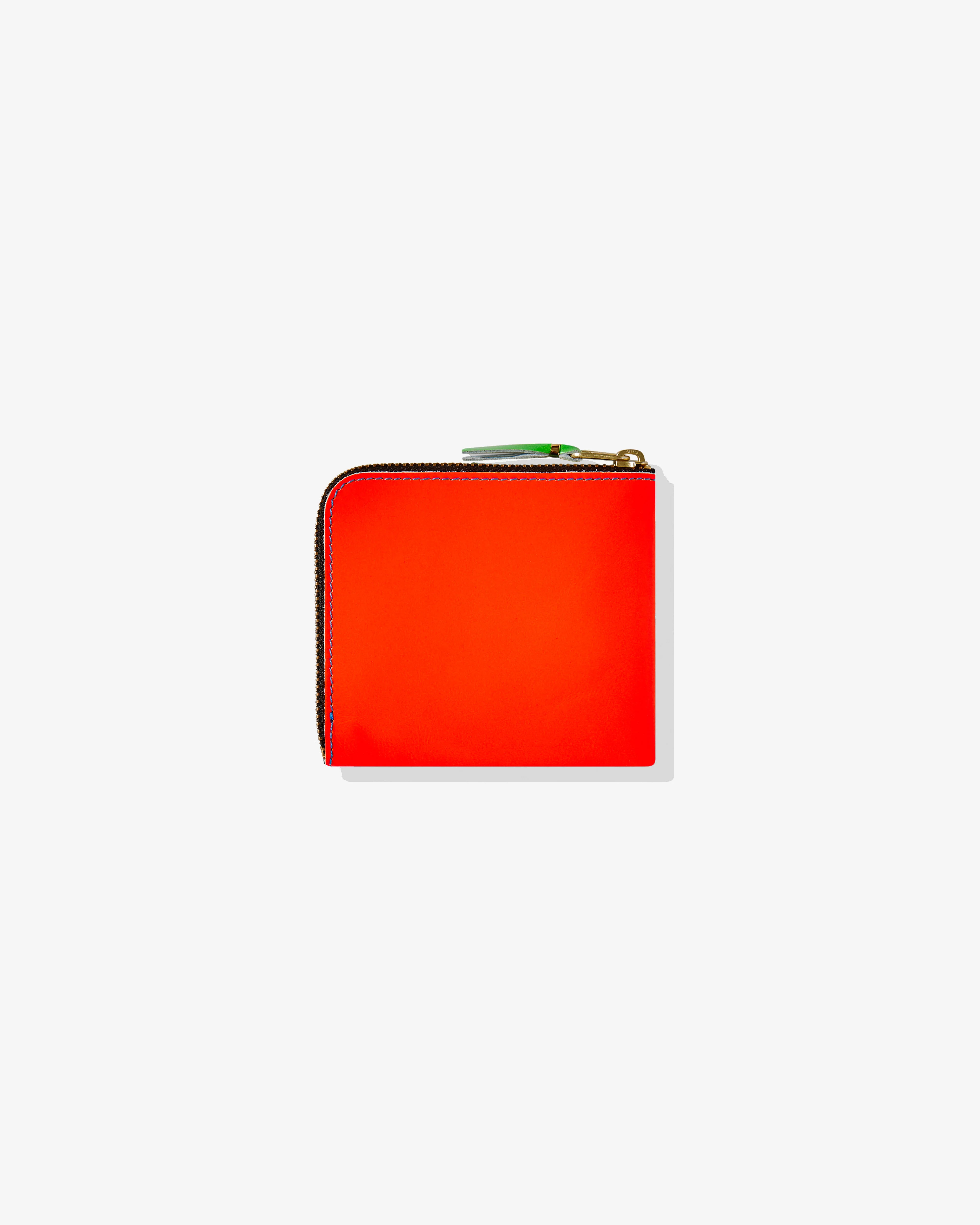 CDG Wallet - Super Fluo Zip Around Wallet - (Blue/Orange SA3100SF) - Image 2
