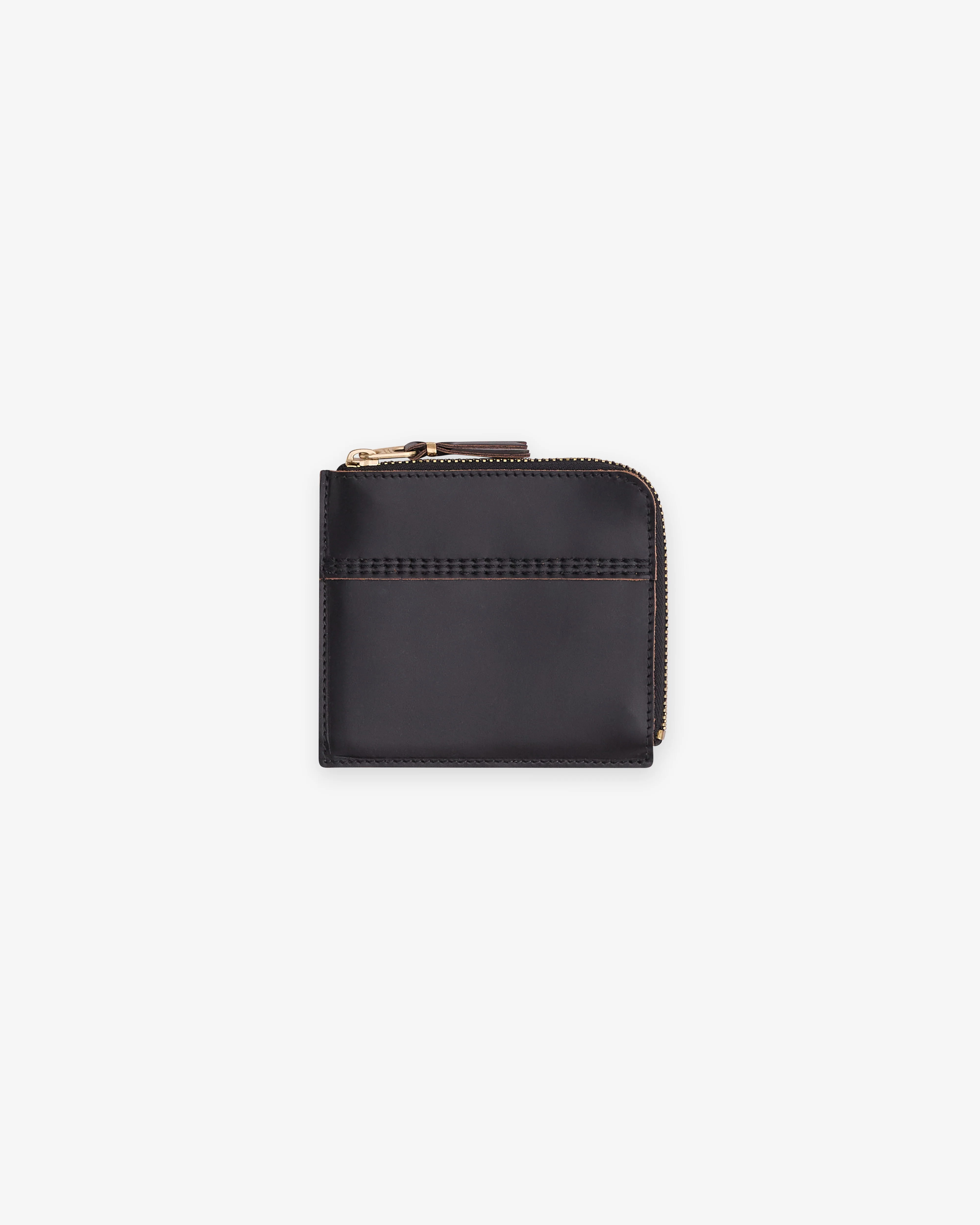 CDG Wallet - Triple Stitch Zip Around Wallet - (Black SA3100TS)
