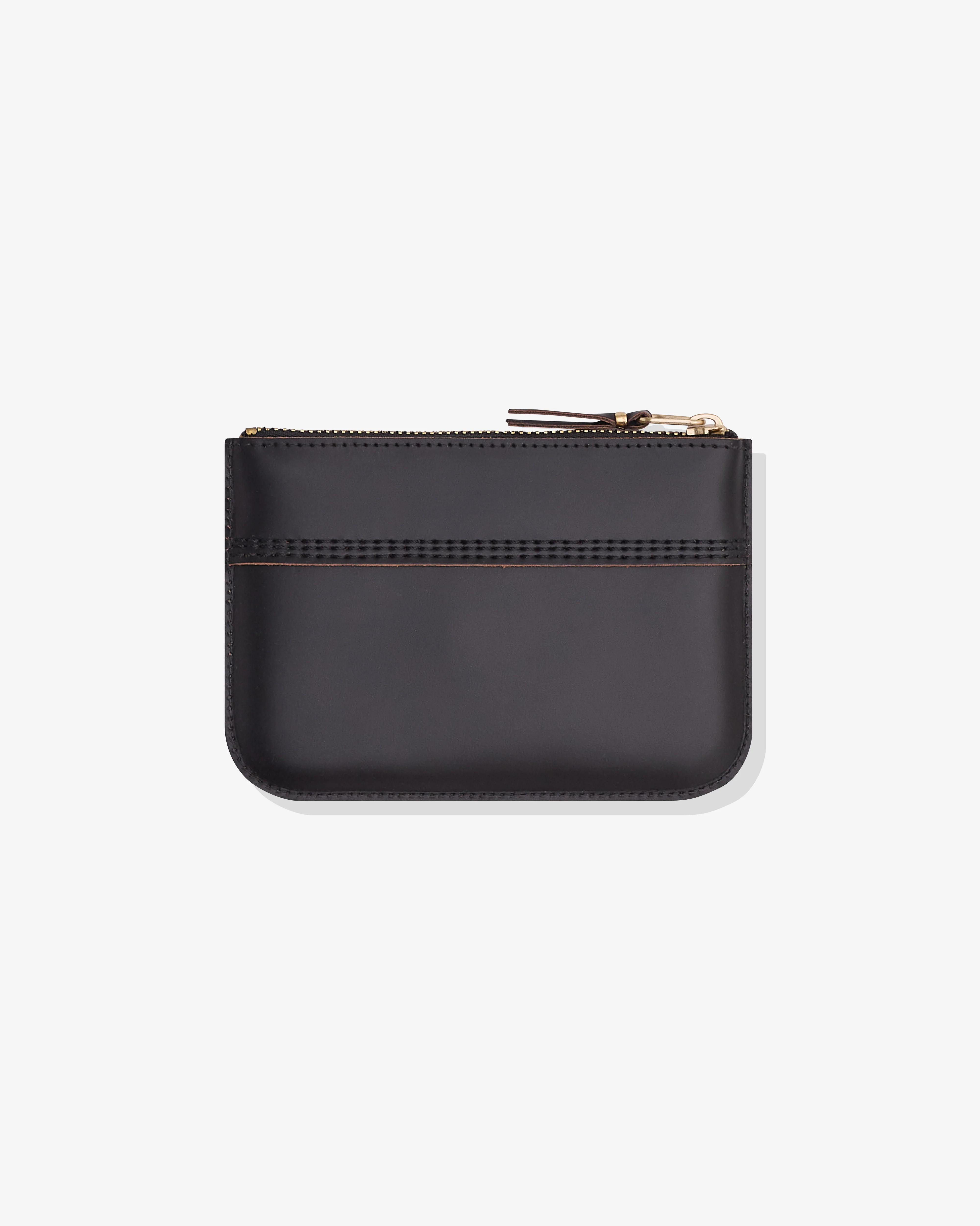CDG Wallet - Triple Stitch Zip Pouch - (Black SA8100TS) - Image 2