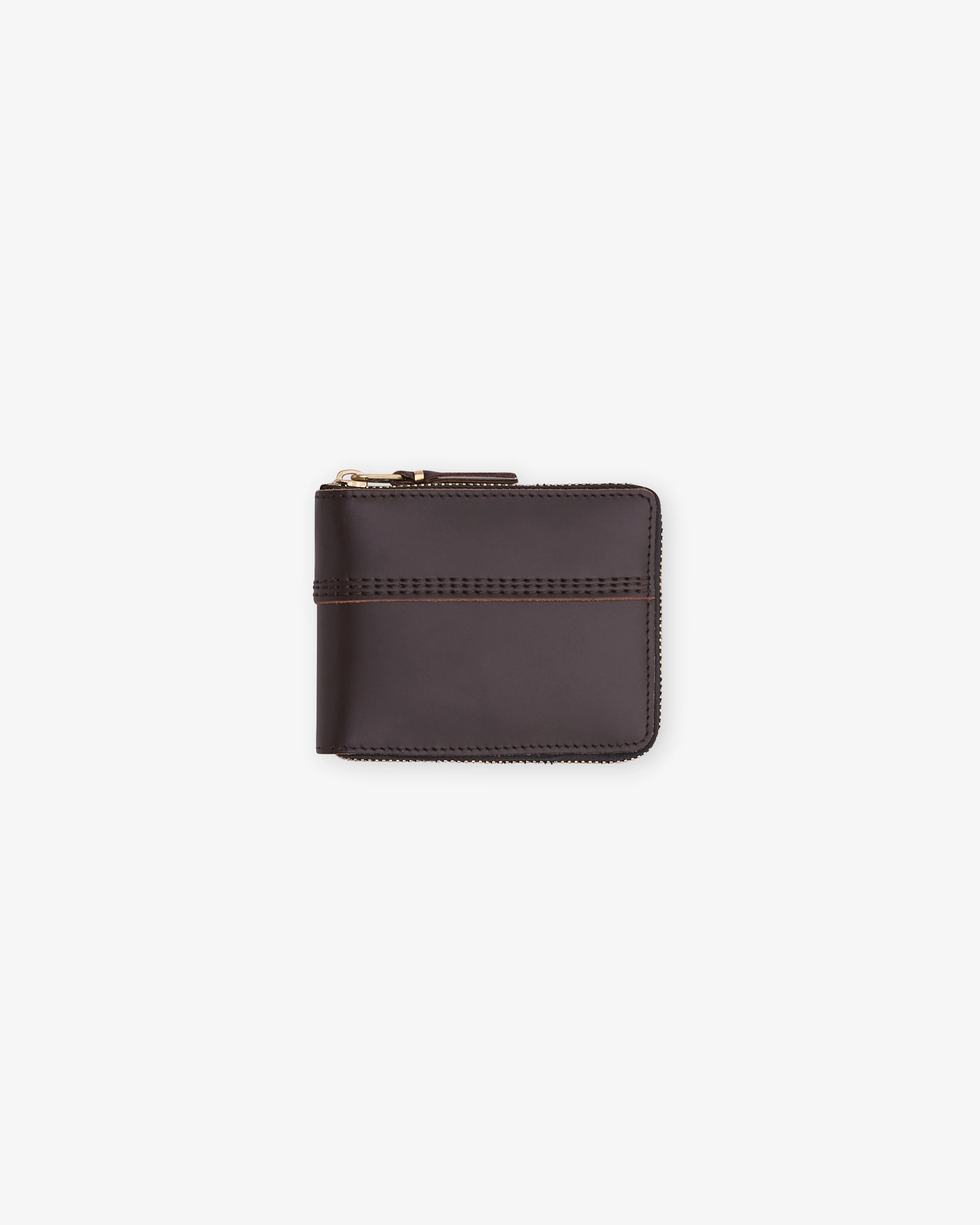 CDG Wallet - Triple Stitch Zip Around Wallet - (Brown SA7100TS)