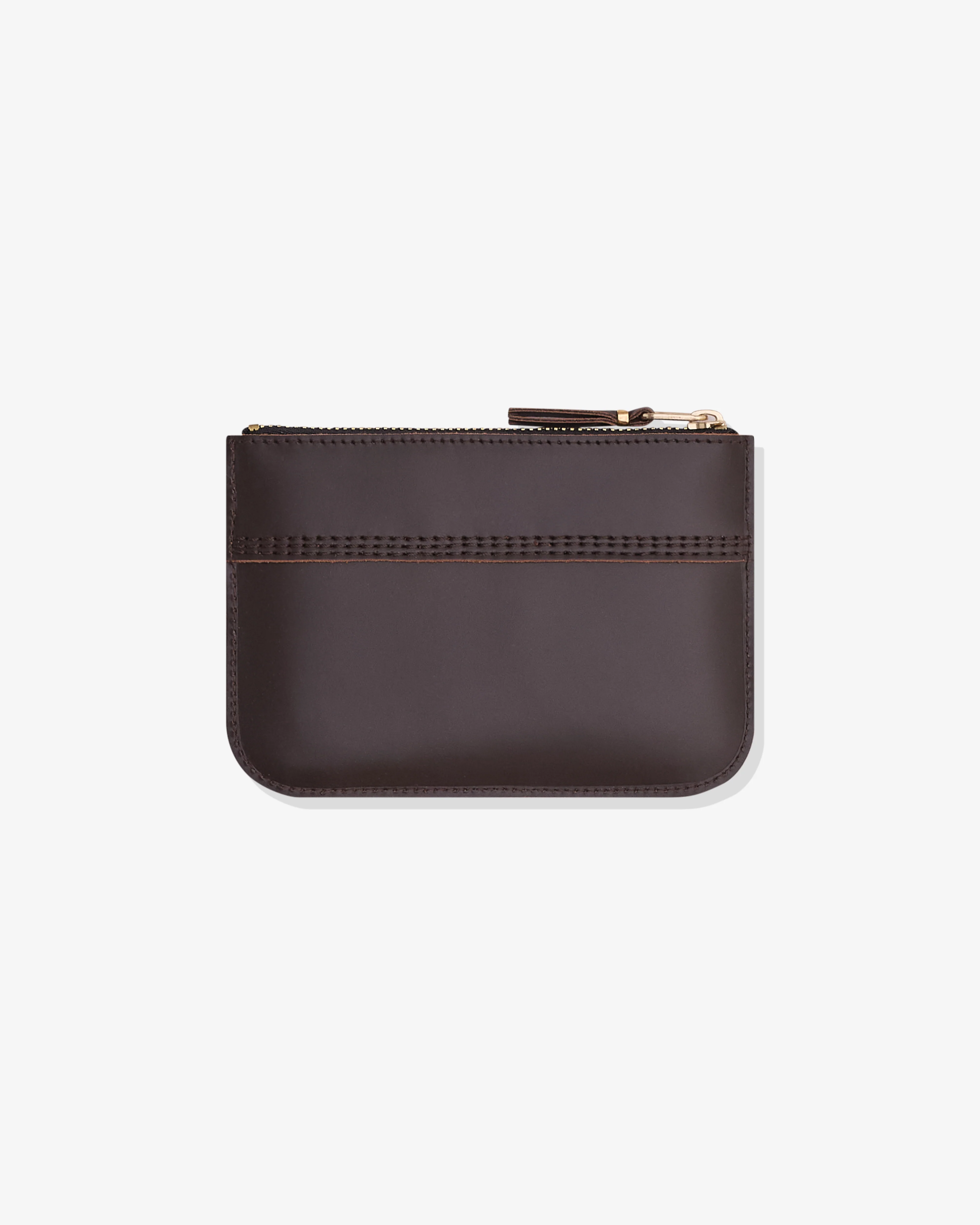 CDG Wallet - Triple Stitch Zip Pouch - (Brown SA8100TS) - Image 2