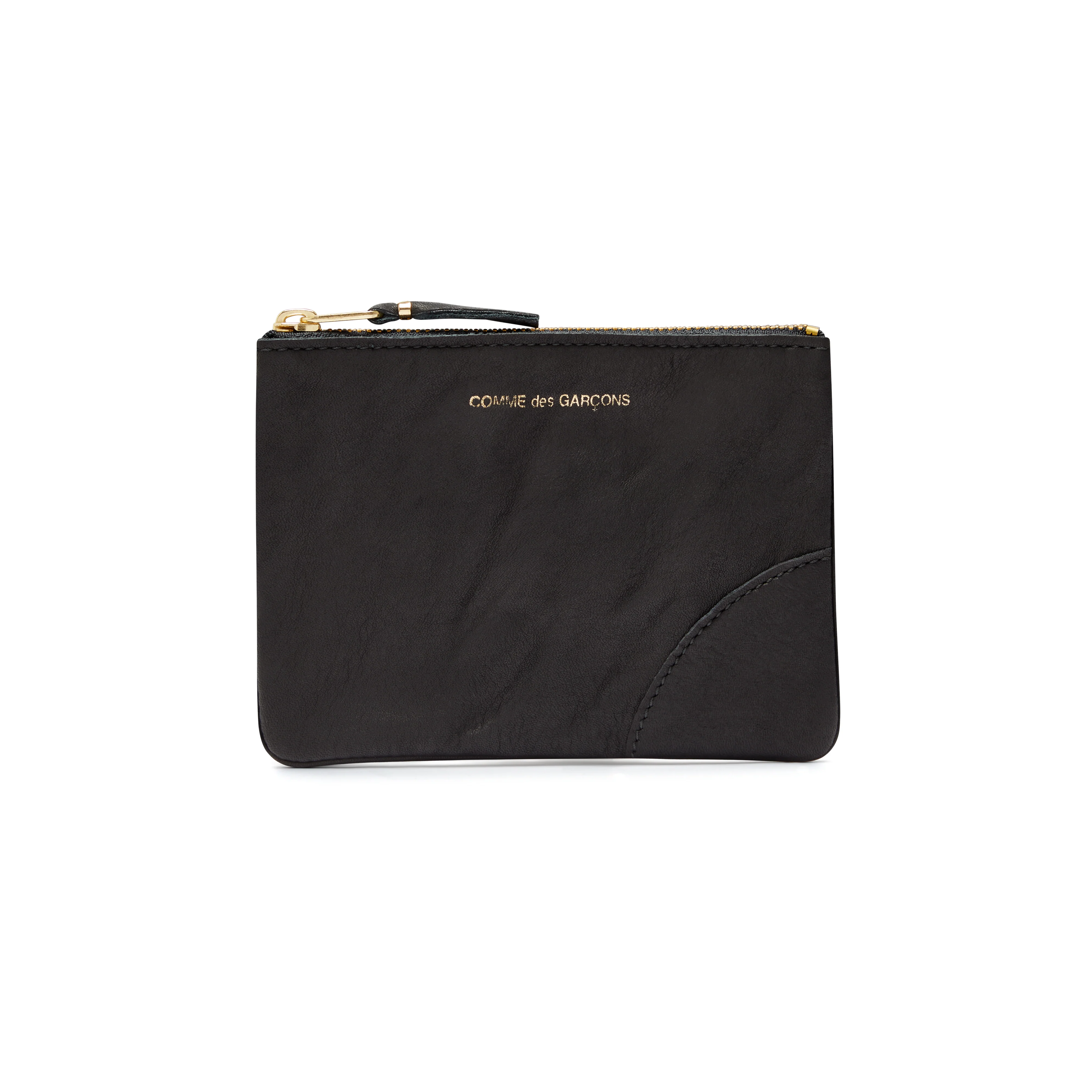 CDG Wallet - Washed Zip Pouch - (Black SA8100WW)