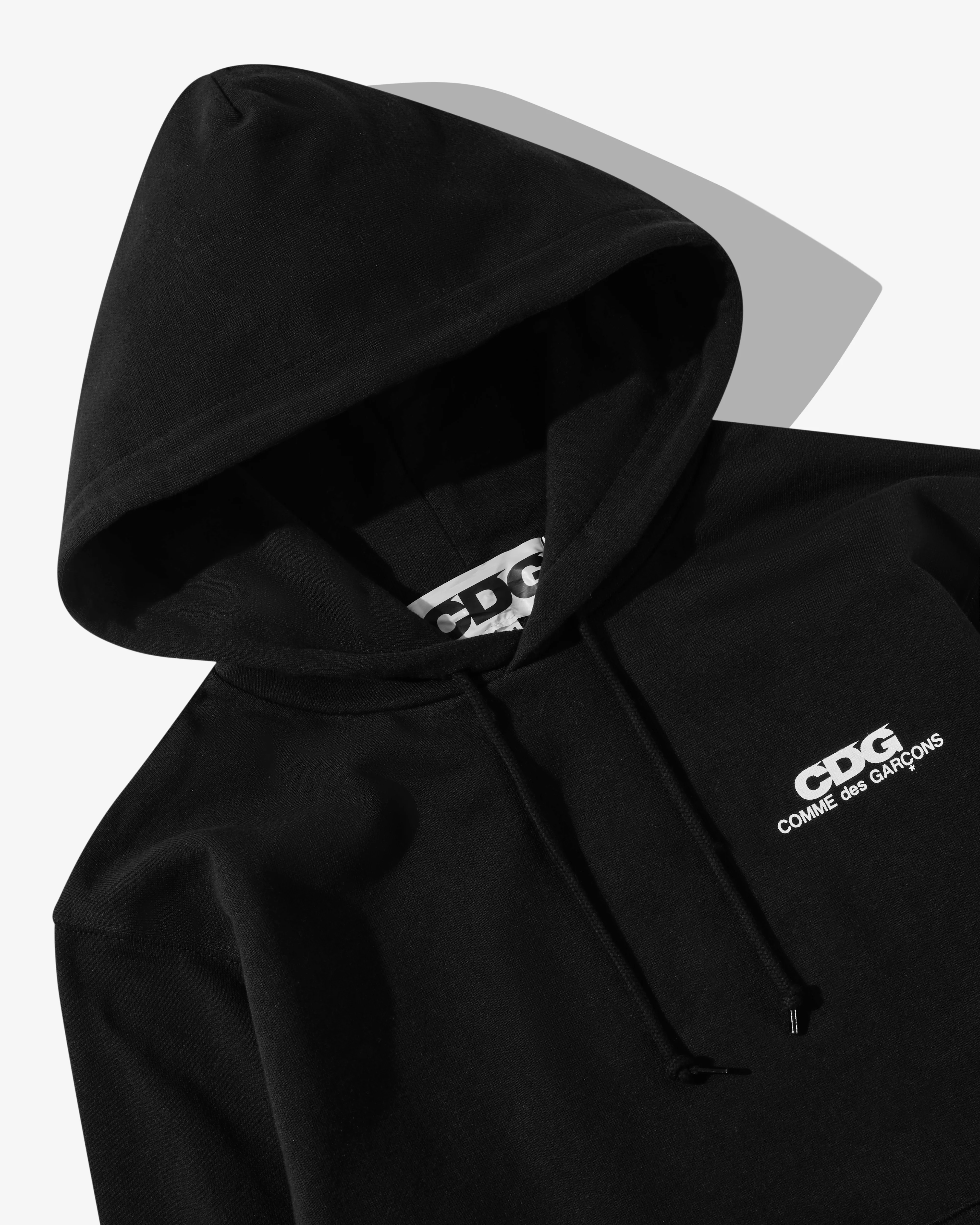 CDG - Logo Hooded Sweatshirt - (Black) - Image 3
