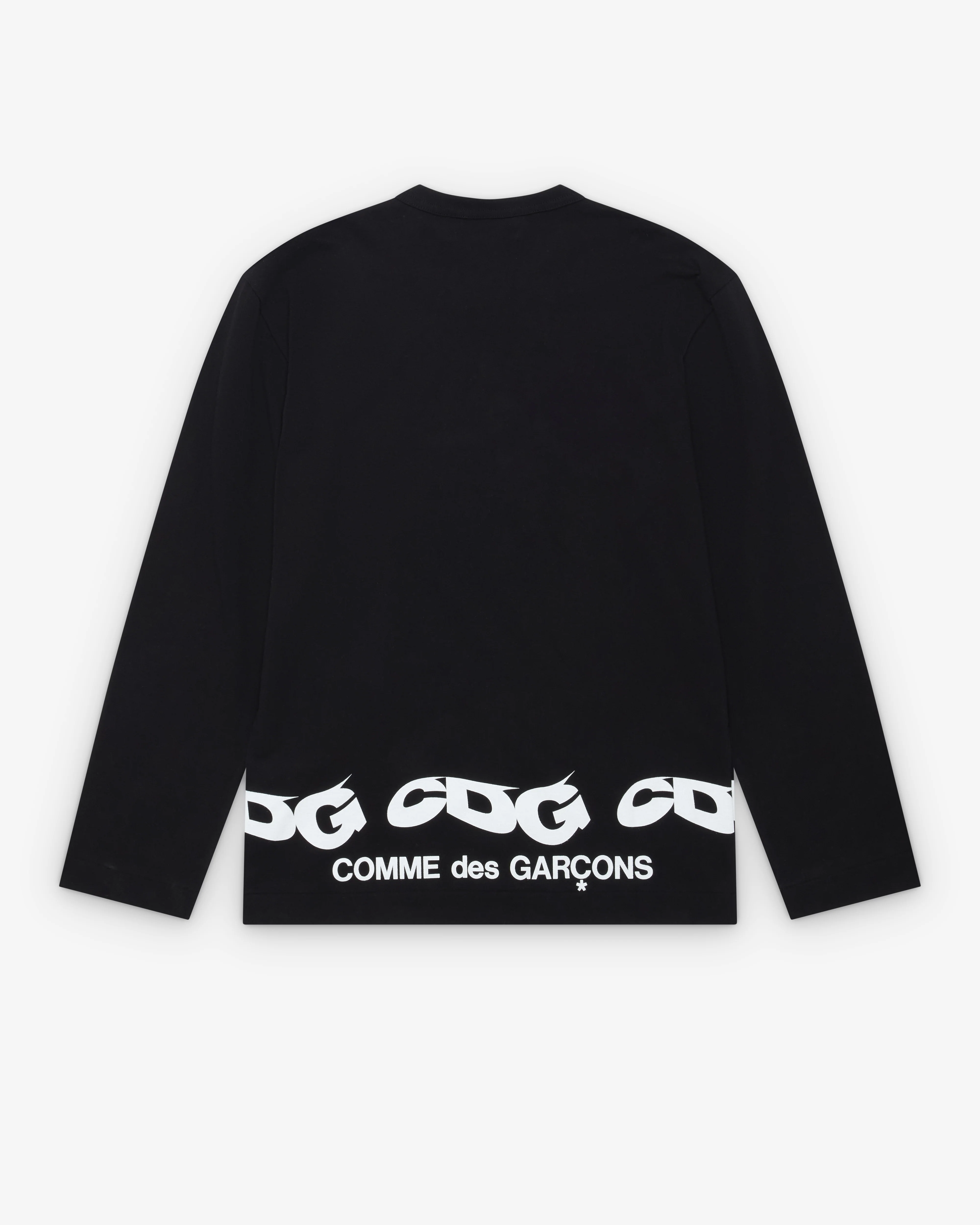 CDG - Men's Wavy Print L/S T-Shirt - (Black) - Image 2
