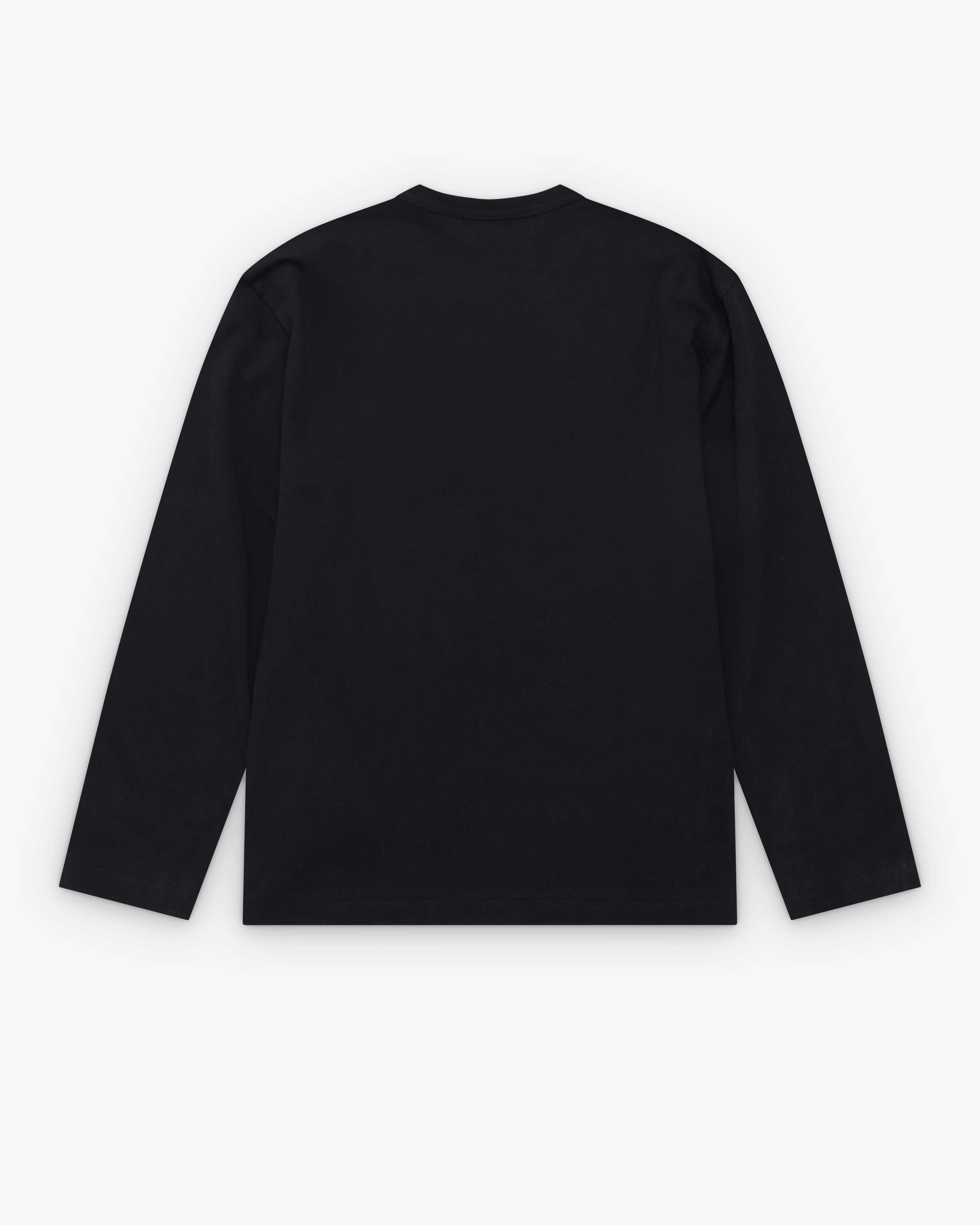 CDG - Men's Wavy Print Chest Logo L/S T-Shirt - (Black) - Image 2