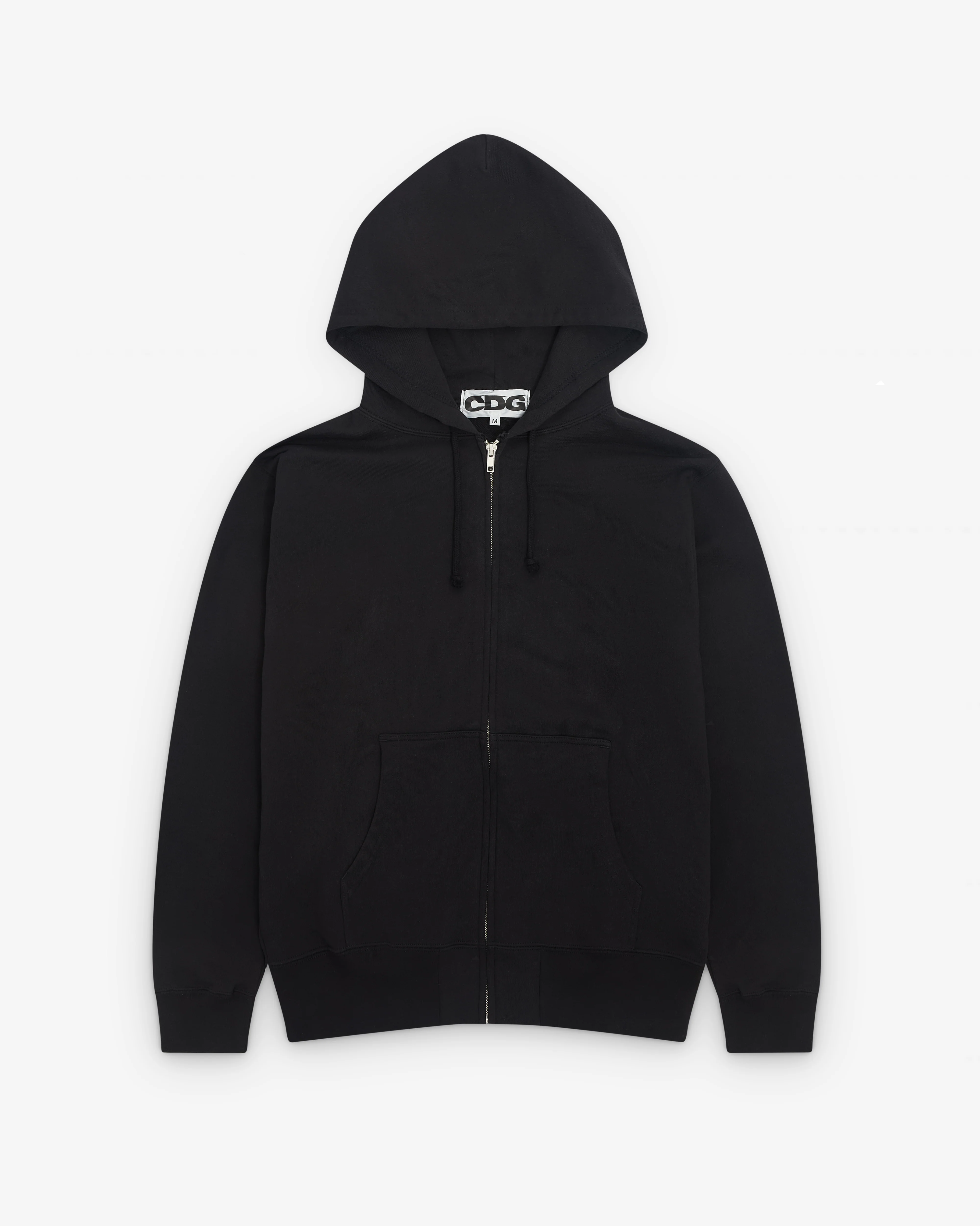 CDG - Fluorescent CDG Logo Zip Hoodie - (Black/Pink) - Image 2