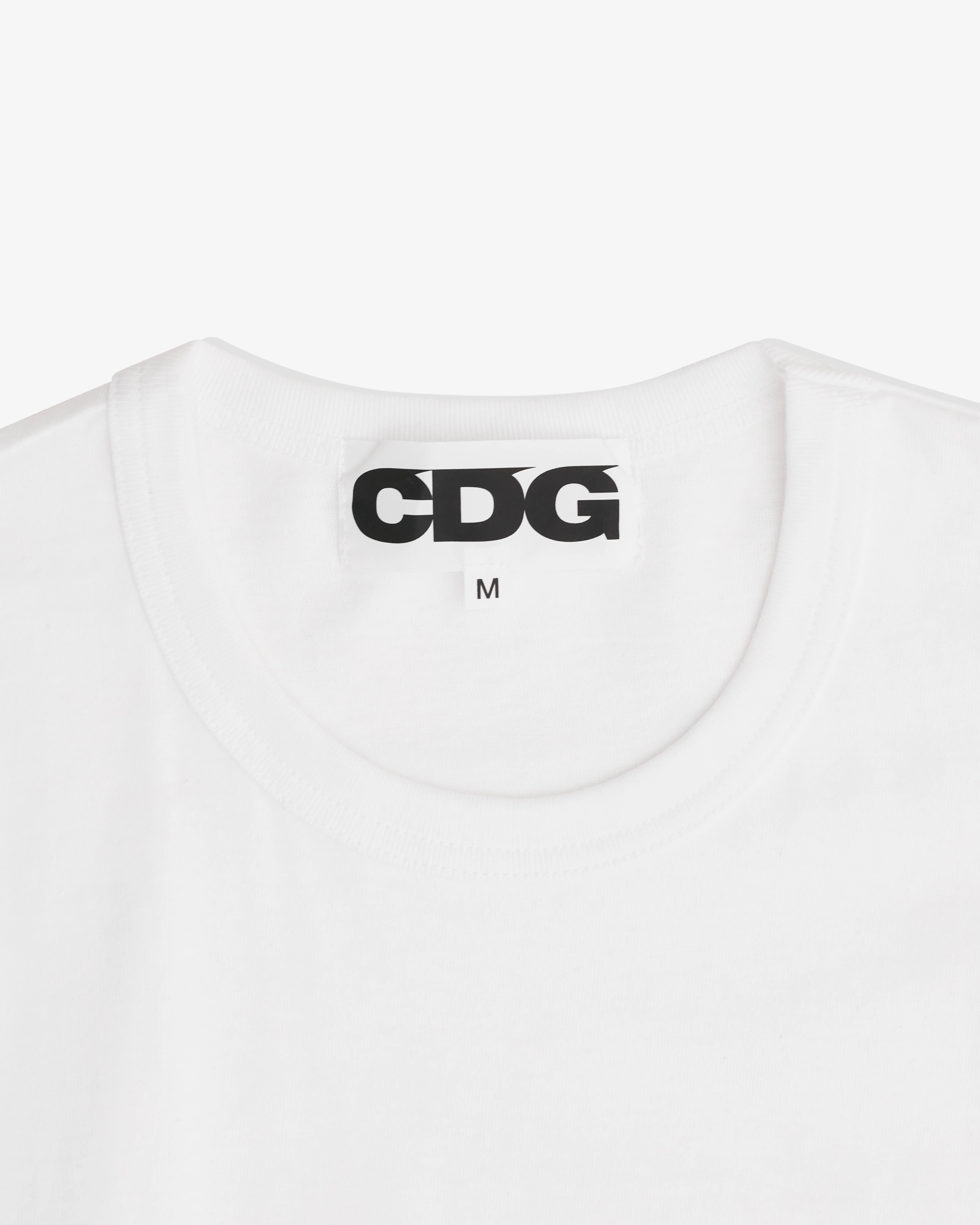 CDG - CDG Logo Long Sleeve T-Shirt - (White) - Image 3