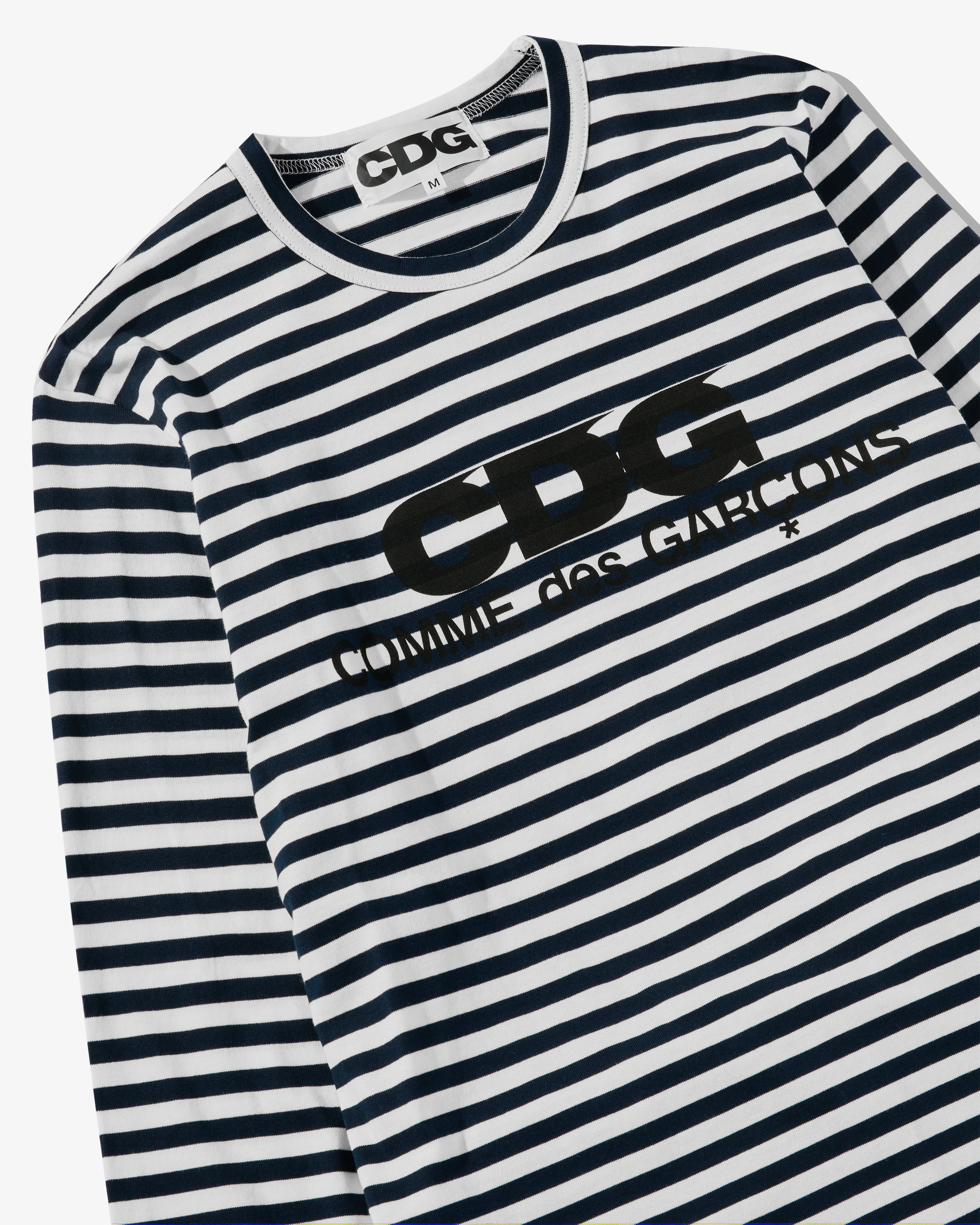 CDG - Striped Long Sleeve T-Shirt - (Navy) - Image 3