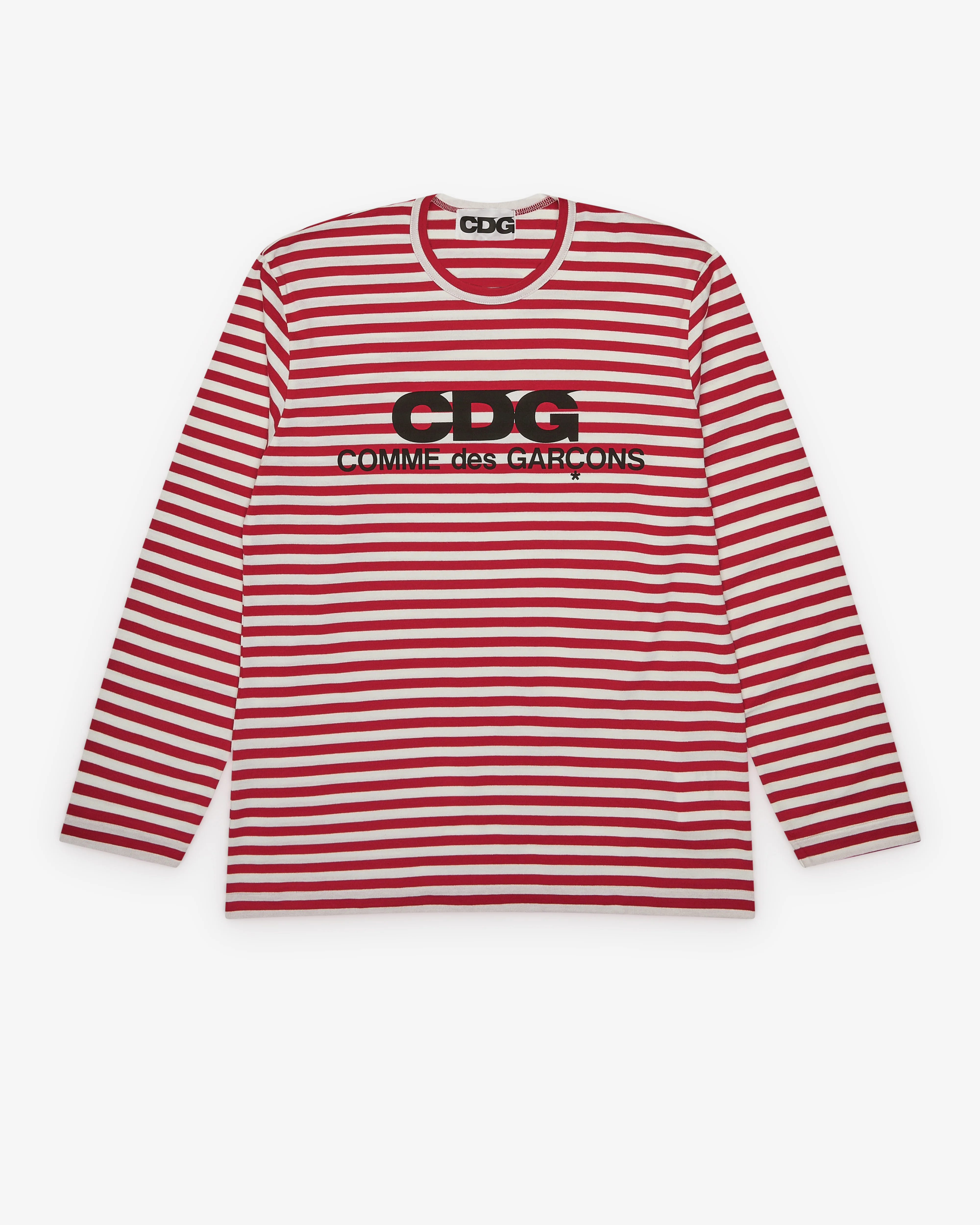 CDG - Striped Long Sleeve T-Shirt - (Red)