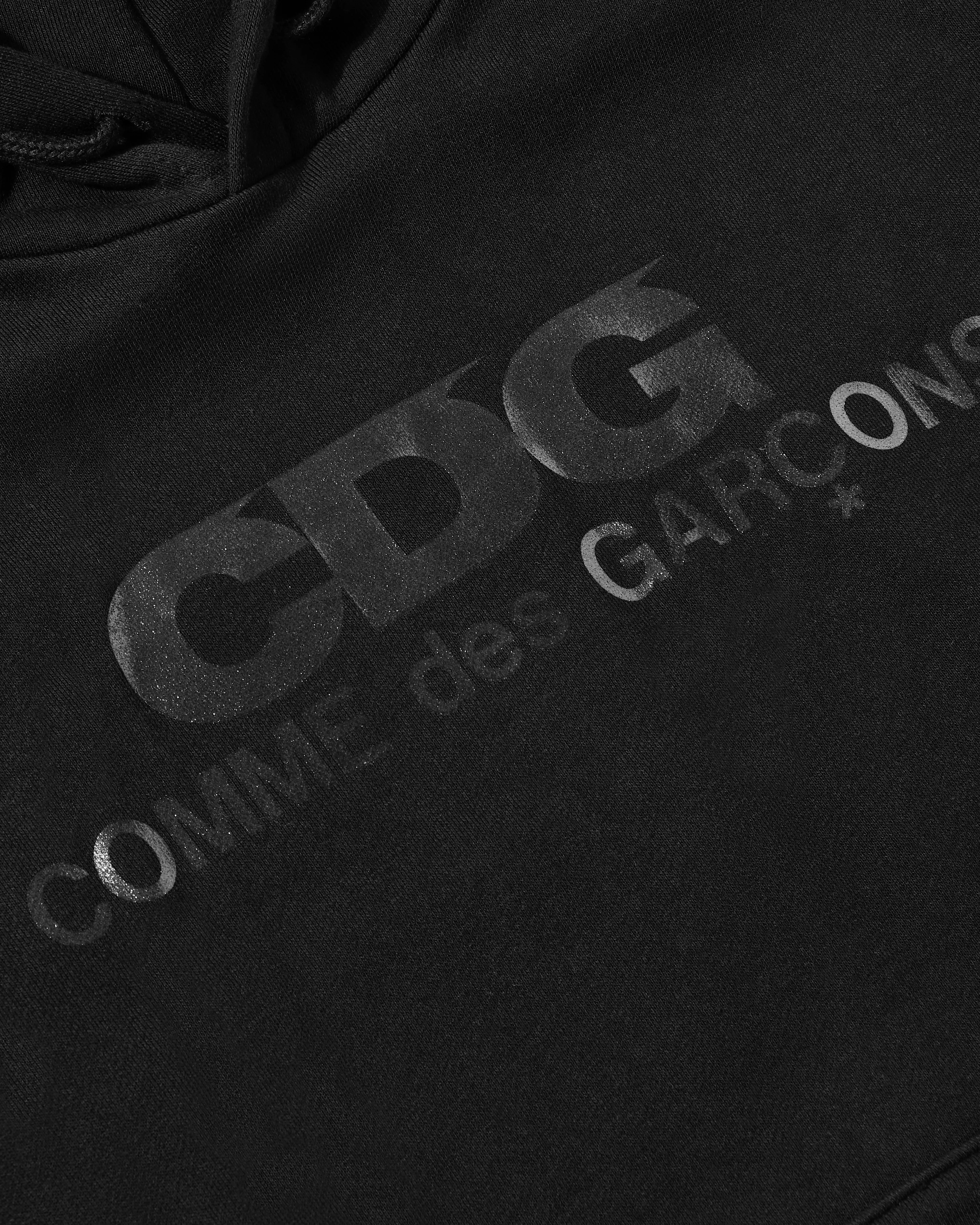 CDG - Monochrome Logo Hoodie - (Black) - Image 3