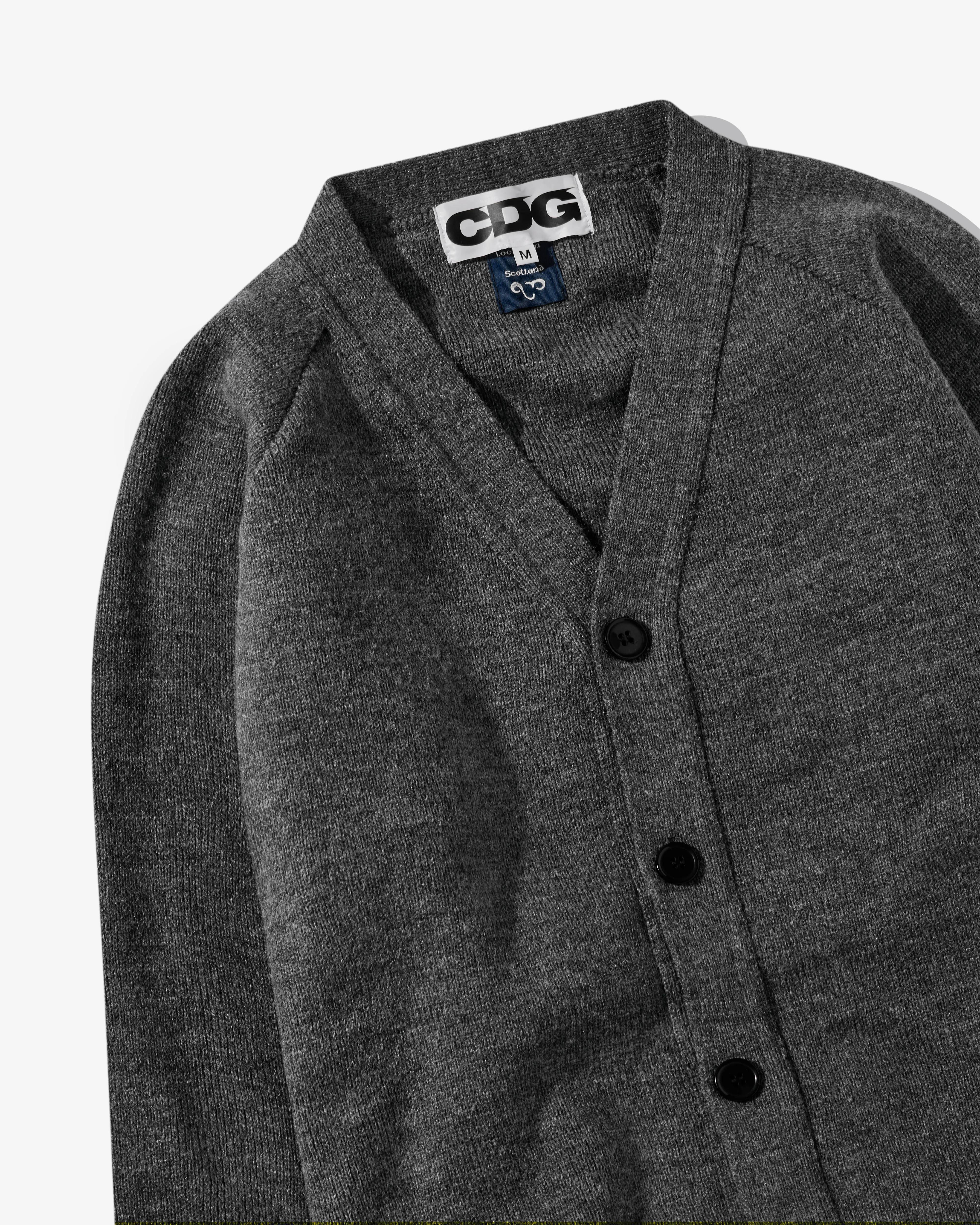 CDG - Logo School Cardigan - (Grey) - Image 3