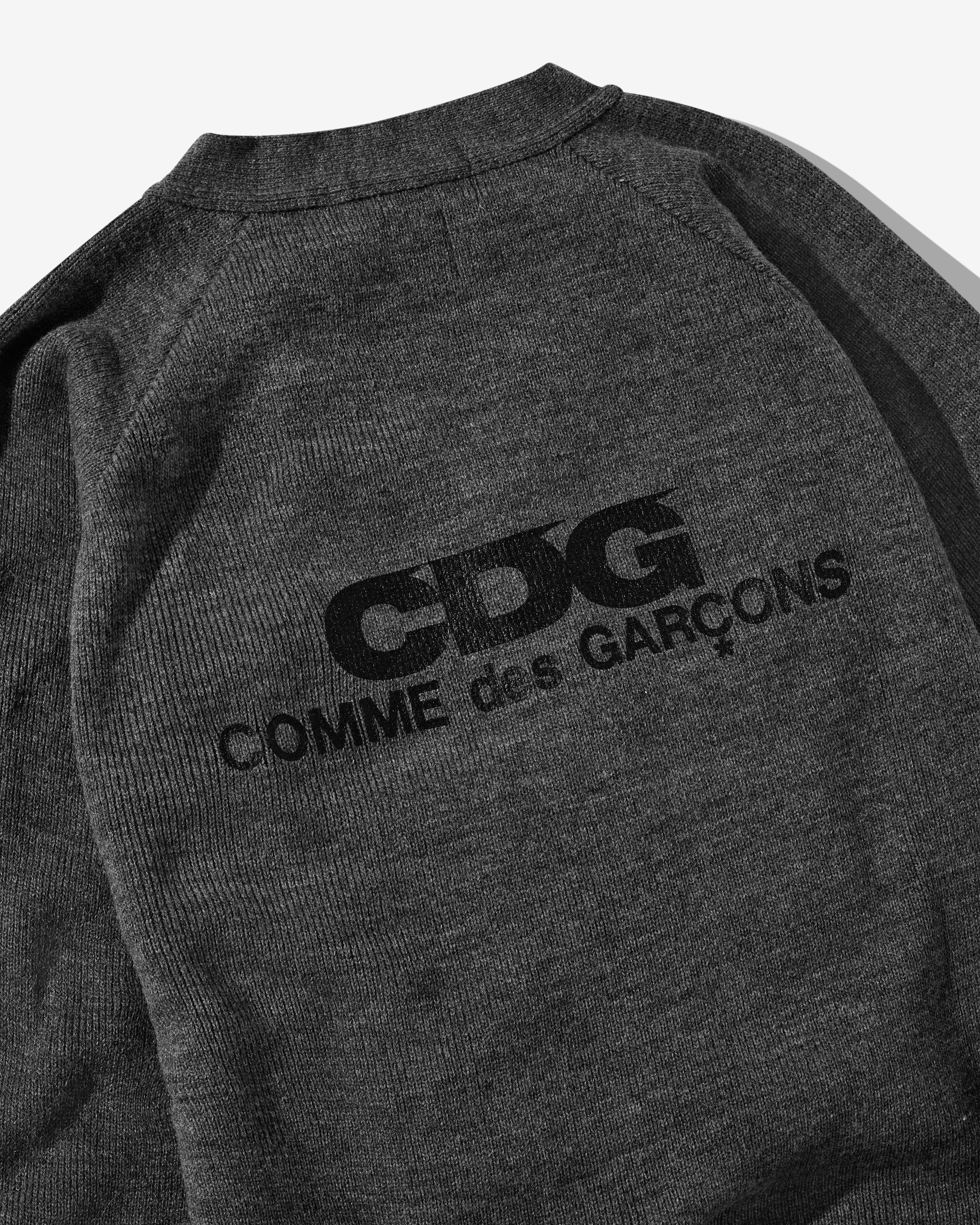 CDG - Logo School Cardigan - (Grey) - Image 4