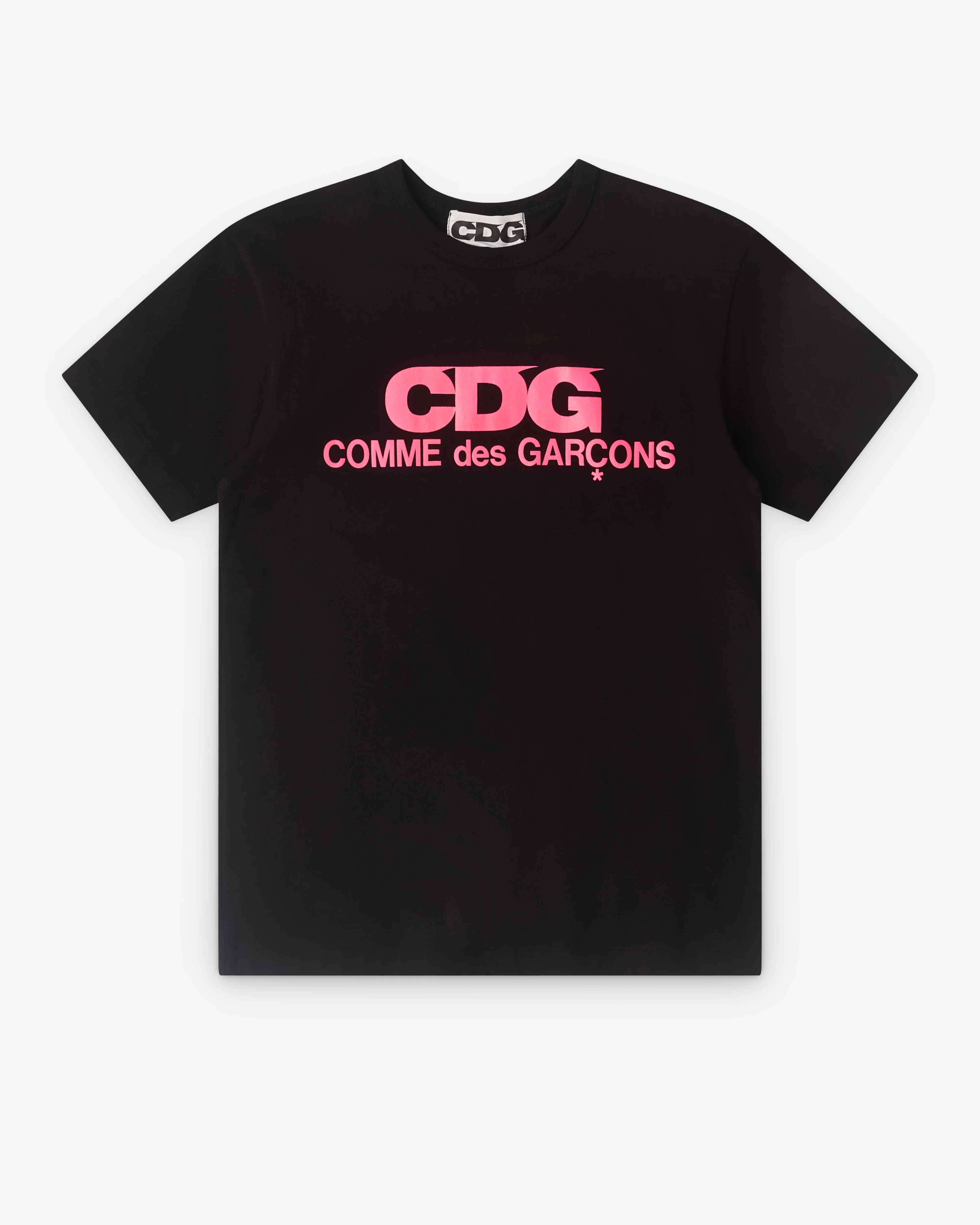 CDG - Pink Logo T-Shirt - (Black)