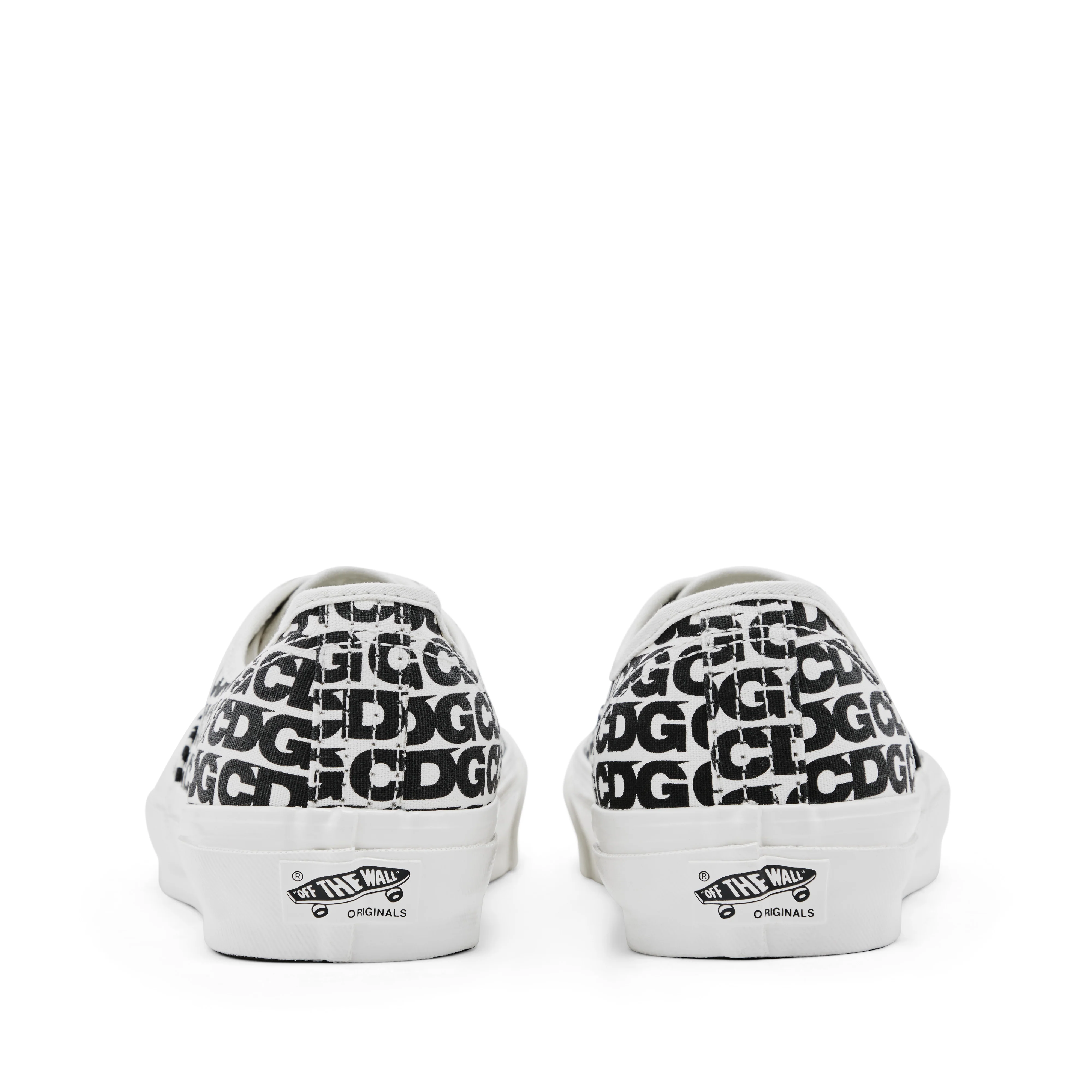 CDG - Men's Vans Message Authentic Sneakers - (White/Black) - Image 4