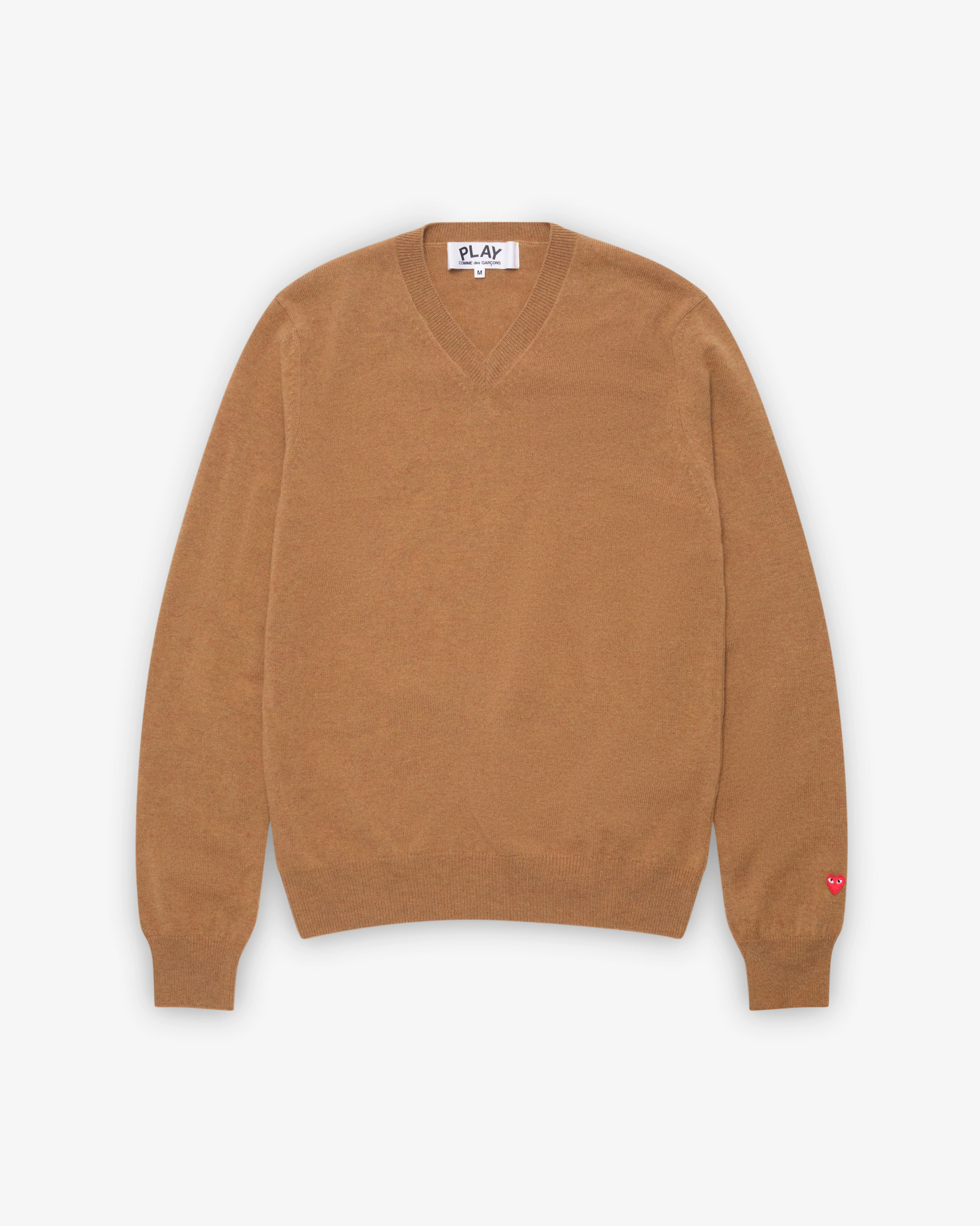 Play Comme des Garçons - V-Neck Sweater - (Camel)