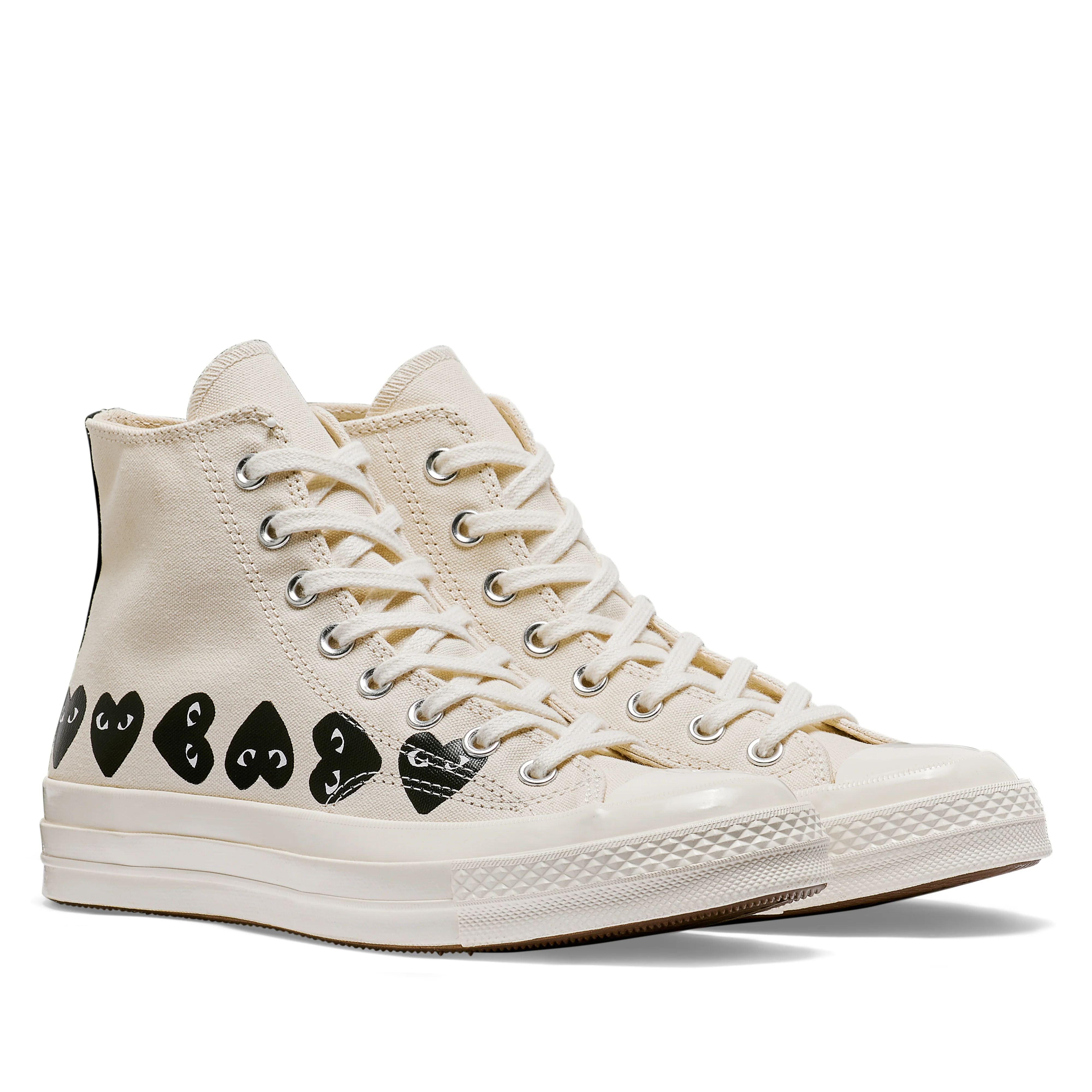 Play Converse - Multi Black Heart Chuck Taylor All Star '70 High Sneakers - (Beige) - Image 3