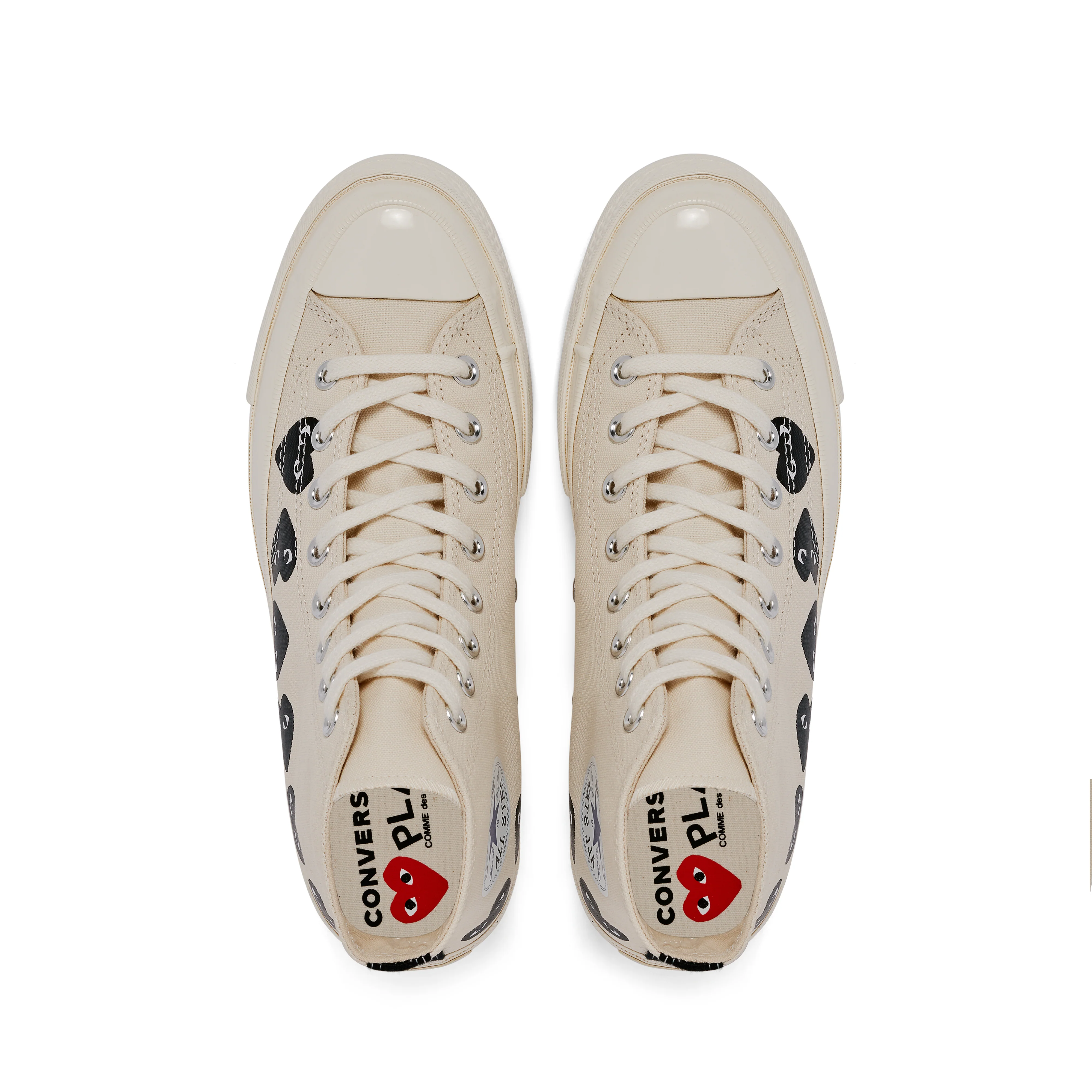 Play Converse - Multi Black Heart Chuck Taylor All Star '70 High Sneakers - (Beige) - Image 6