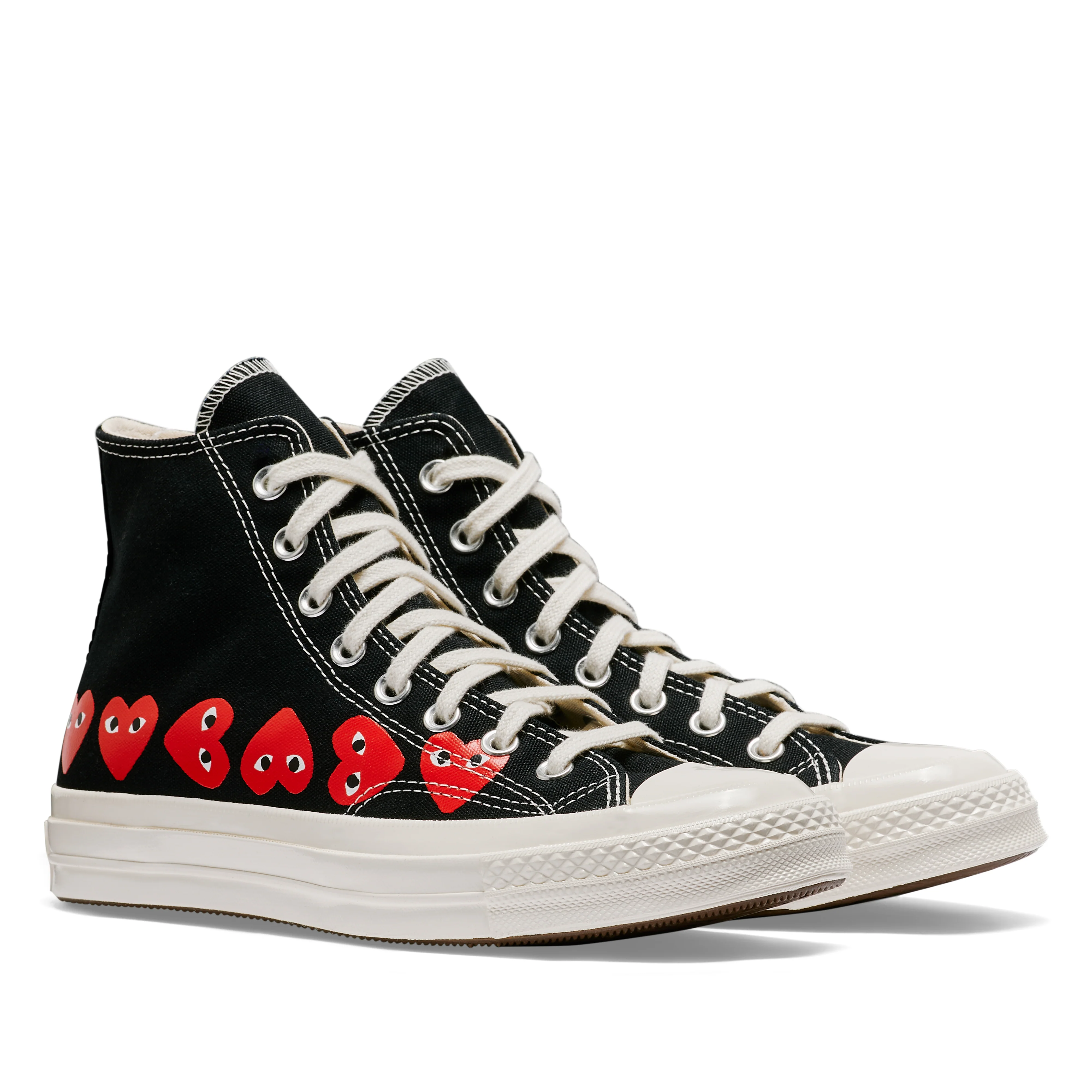Play Converse - Multi Red Heart Chuck Taylor All Star '70 High Sneakers - (Black) - Image 3