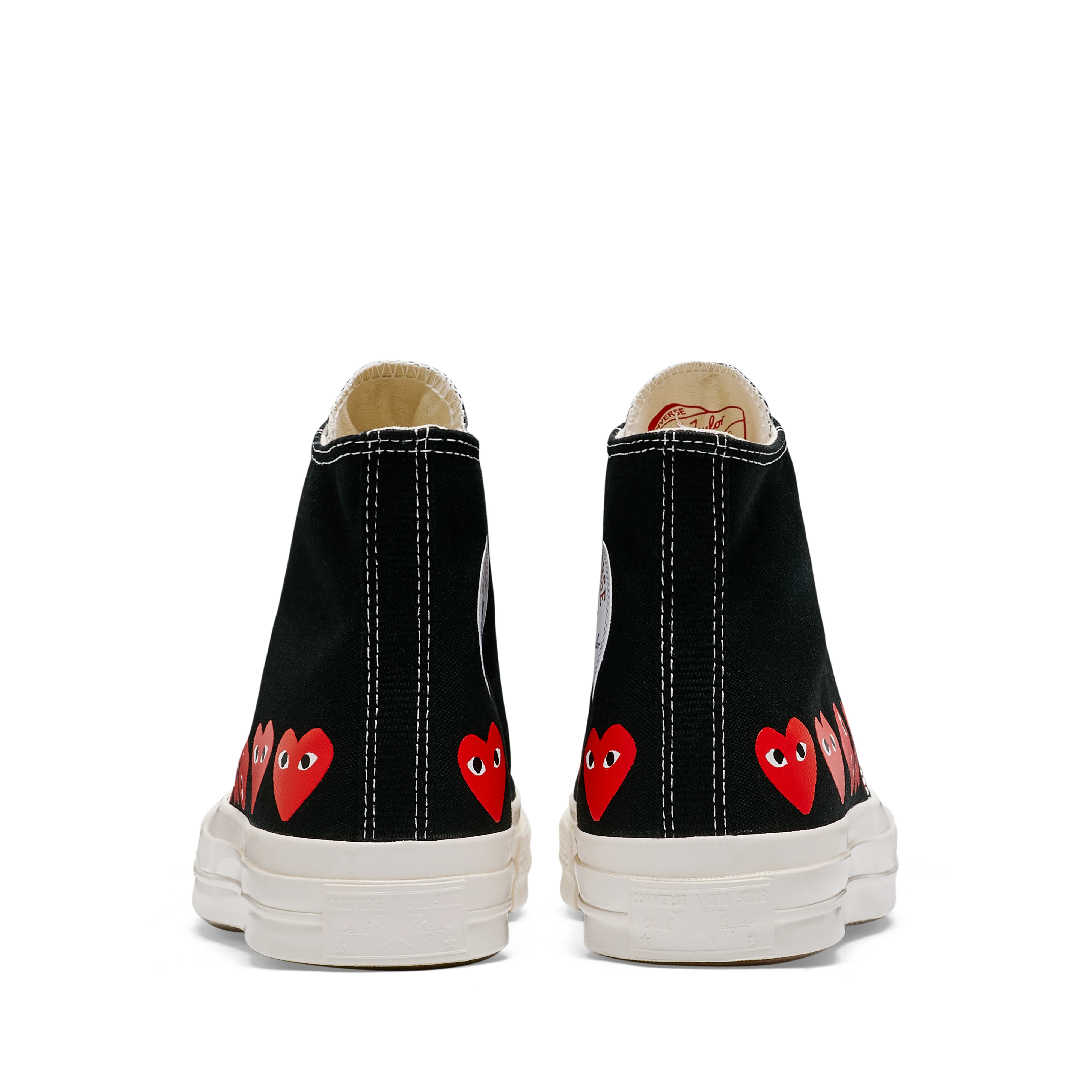 Play Converse - Multi Red Heart Chuck Taylor All Star '70 High Sneakers - (Black) - Image 4