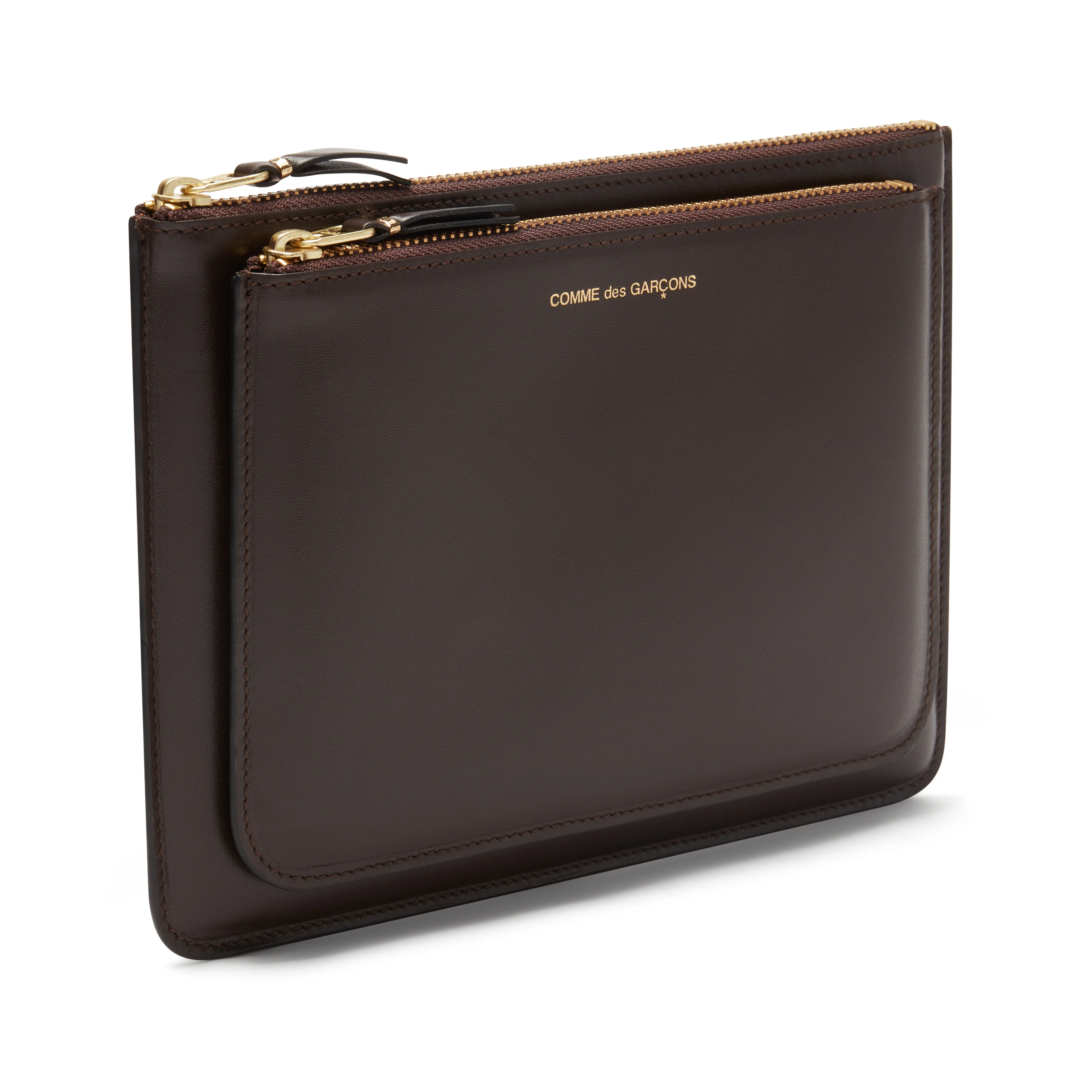 CDG Wallet - Outside Pocket Zip Pouch - (Brown SA5100) - Image 2