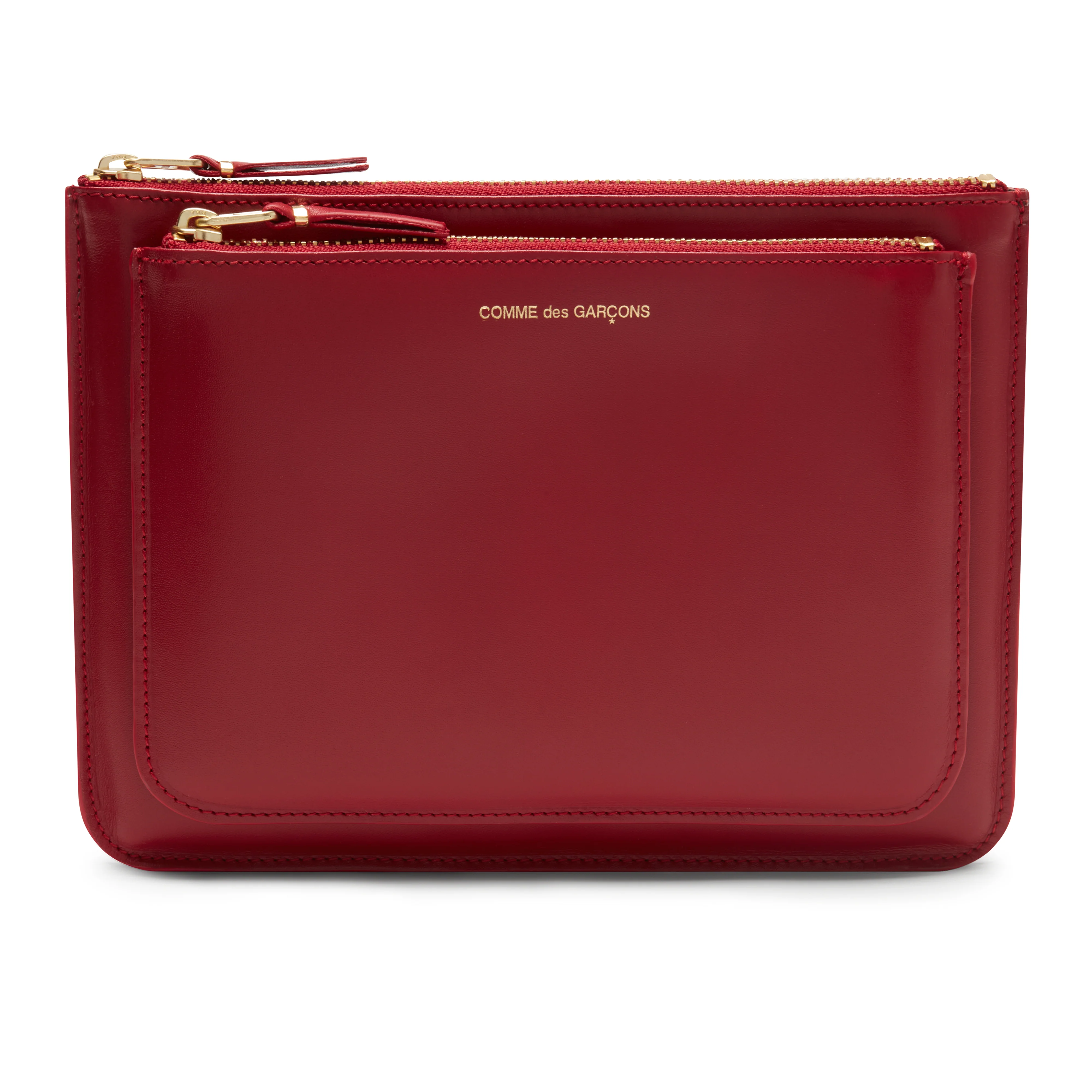 CDG Wallet - Outside Pocket Zip Pouch - (Red SA5100)
