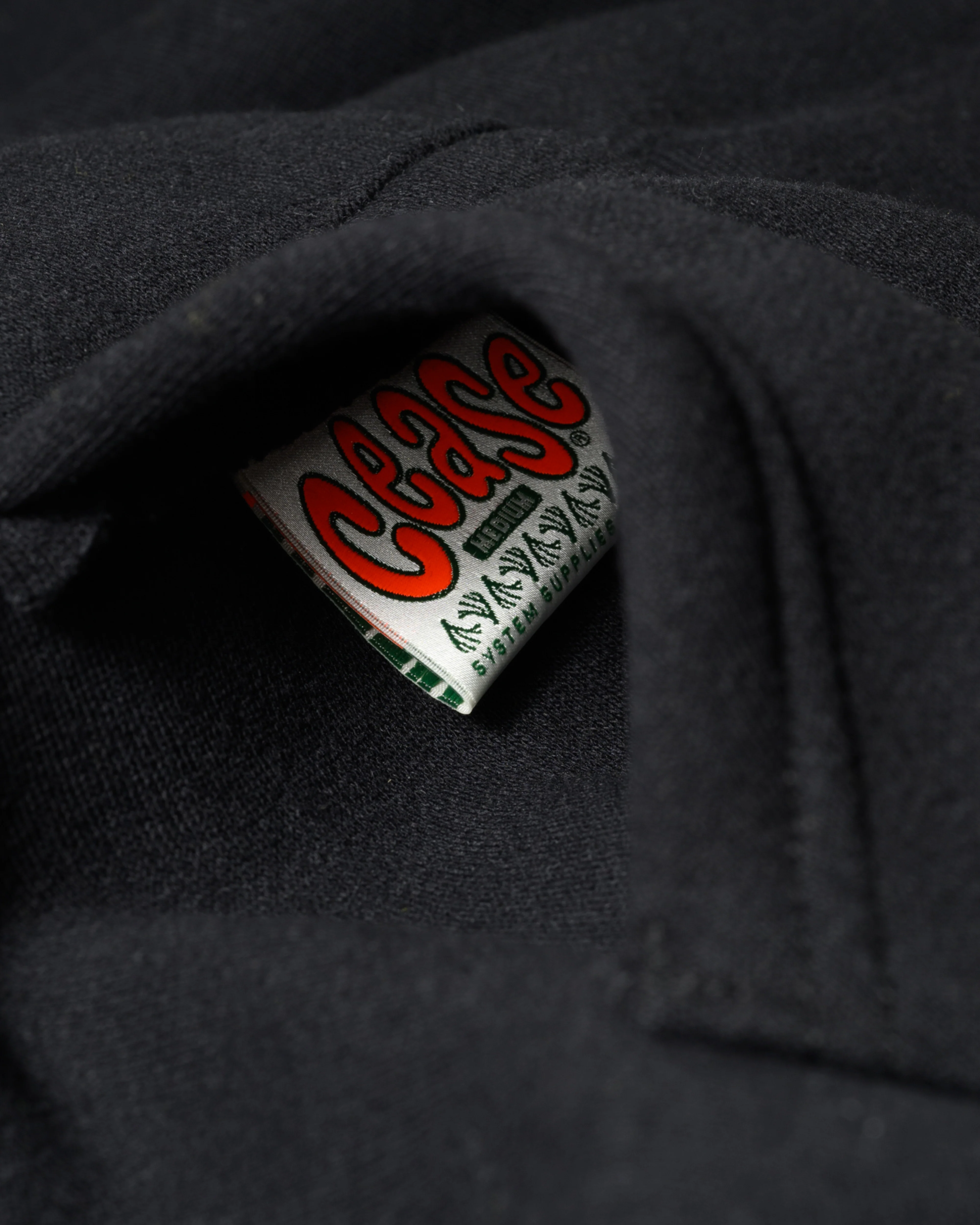 Cease - Men's Reversible Zip Hoodie - (Black/White) - Image 4