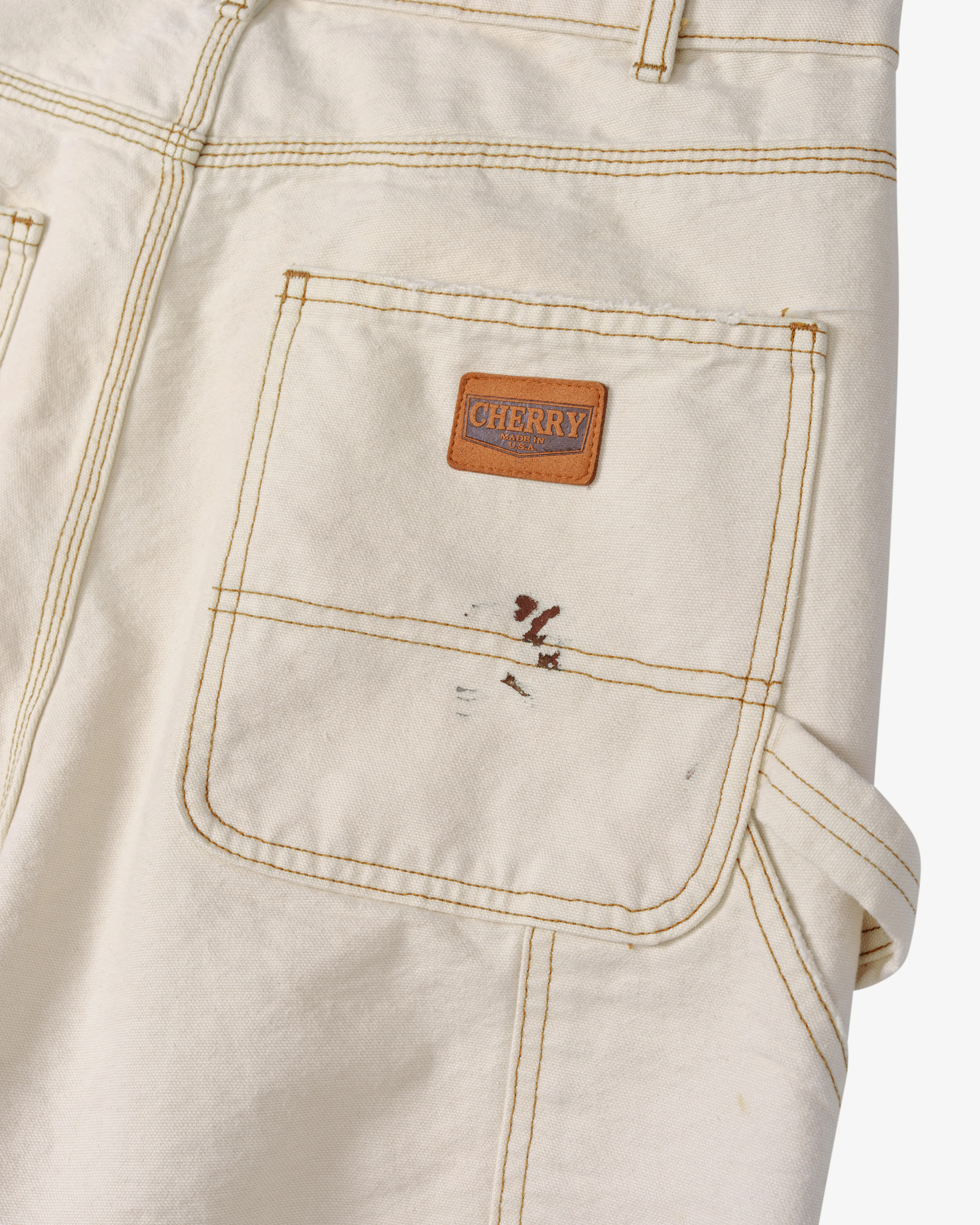 Cherry Los Angeles - Men's Denim Carpenter Pant - (Vintage White) - Image 4