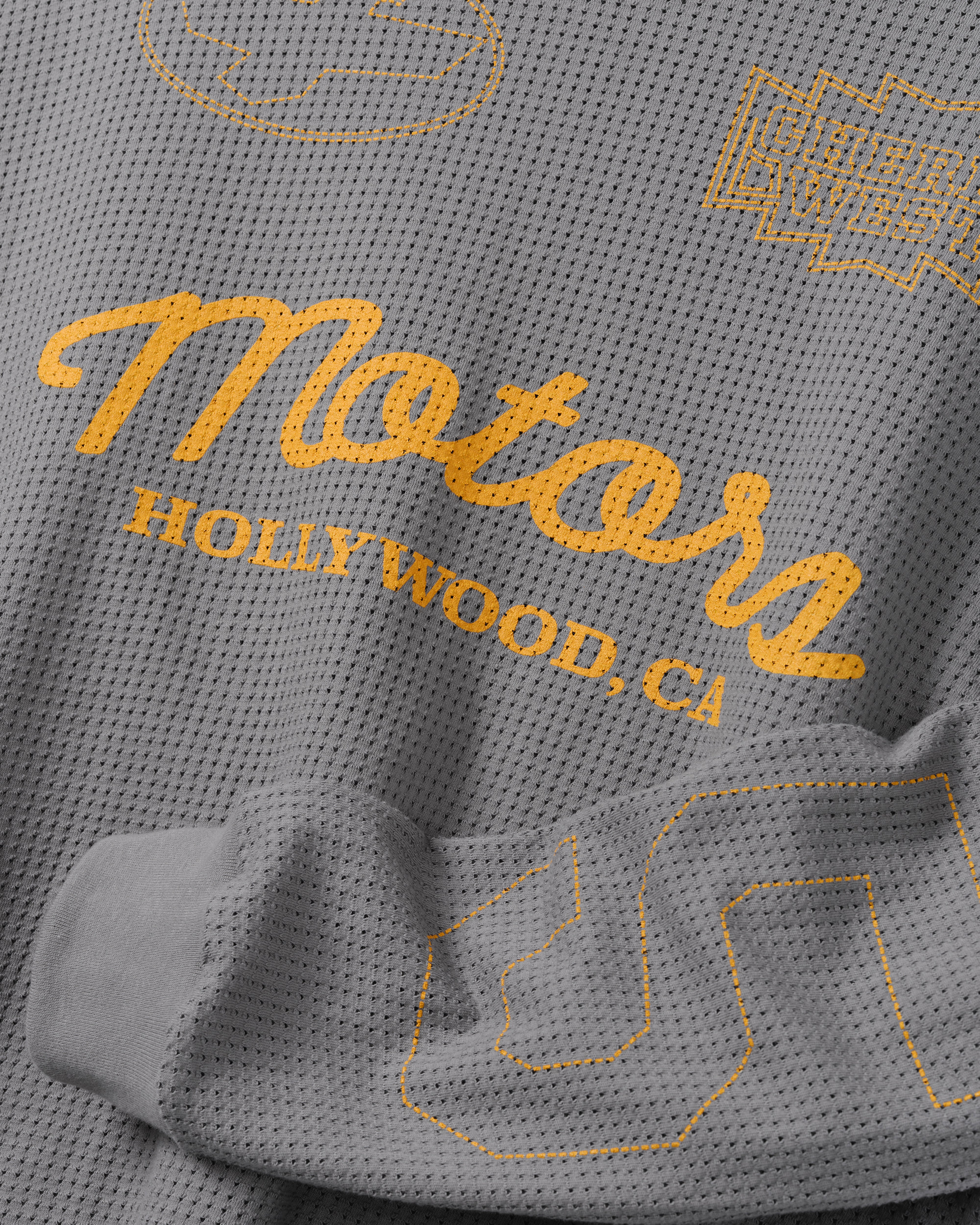 Cherry Los Angeles - Mesh Motors Long Sleeve - (Charcoal) - Image 3