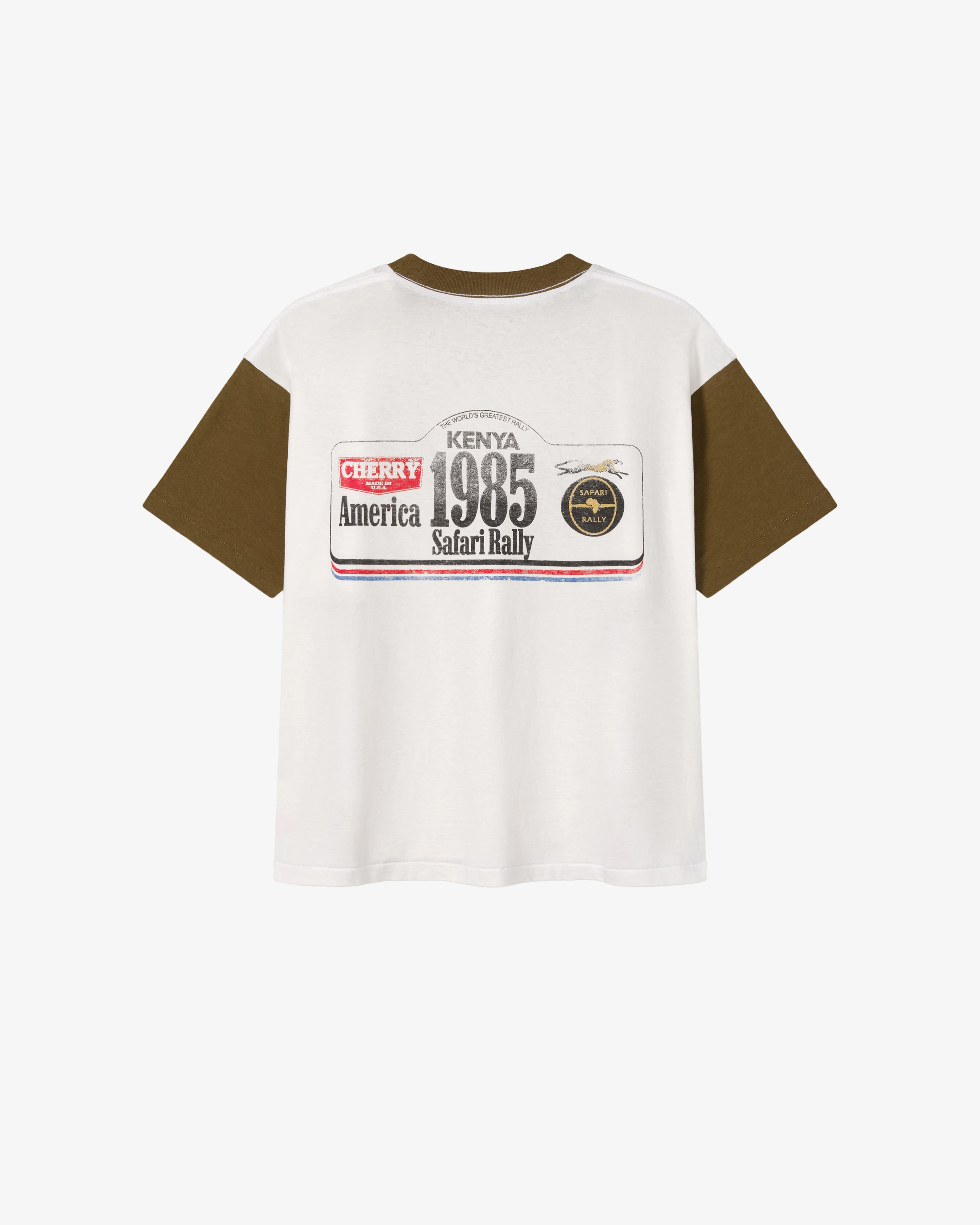 Cherry Los Angeles - Men's Safari Boxy Ringer Tee - (Chocolate) - Image 2