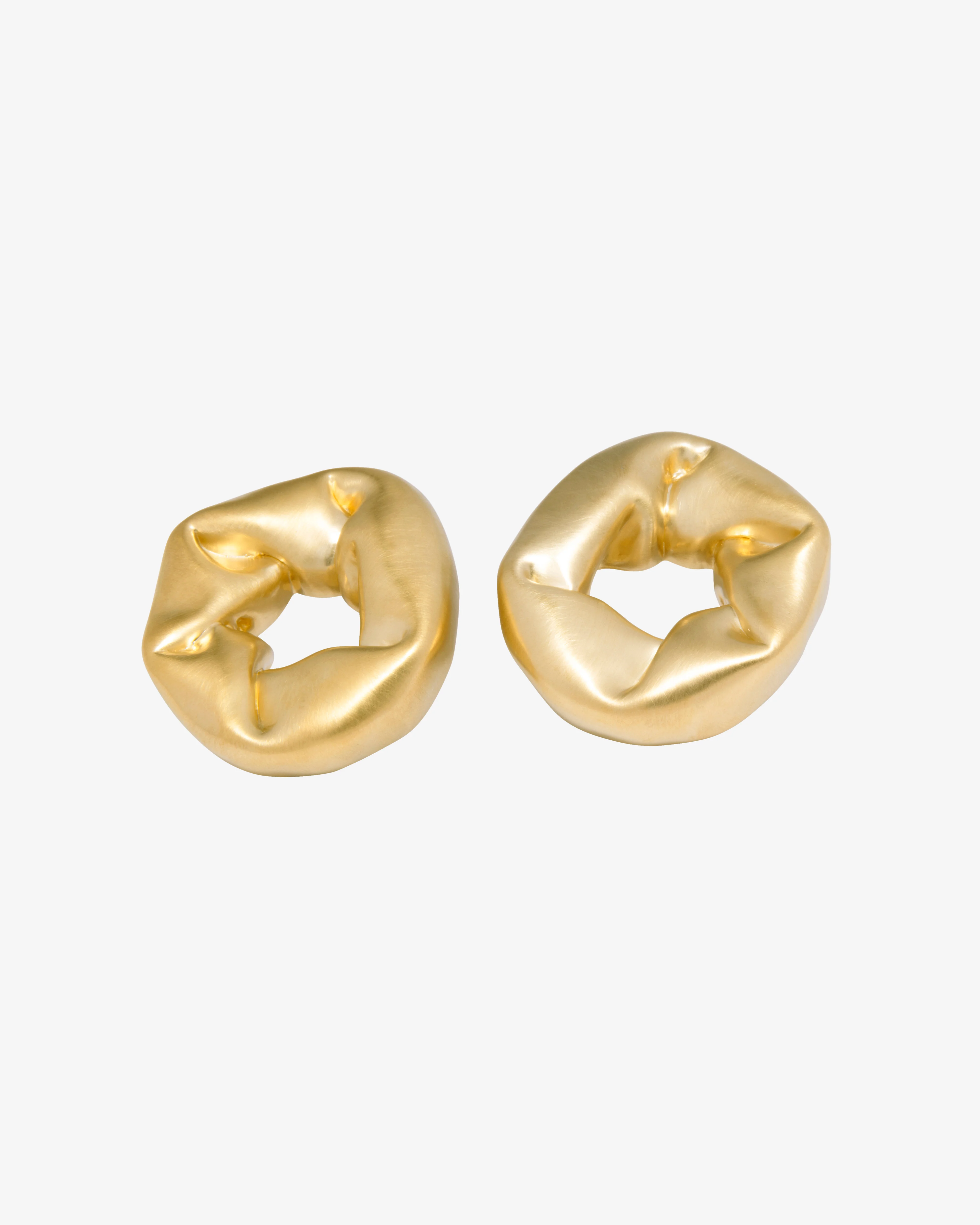 Completedworks - Women's Oversized Scrunch Earrings - (Recycled Silver) - Image 2
