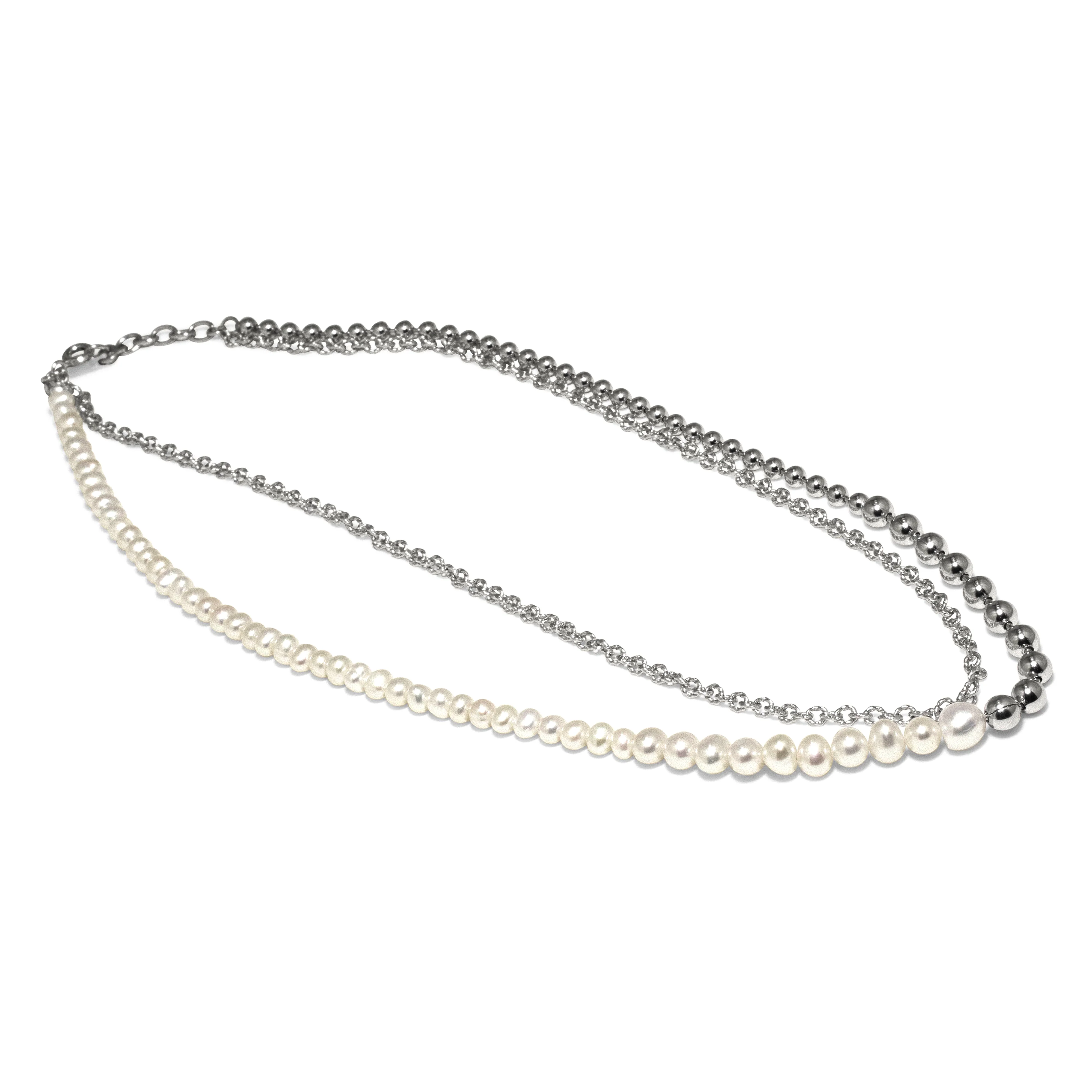 Completedworks - Women's Forgotten Seas Necklace - (Pearl/Rhodium Plated) - Image 2