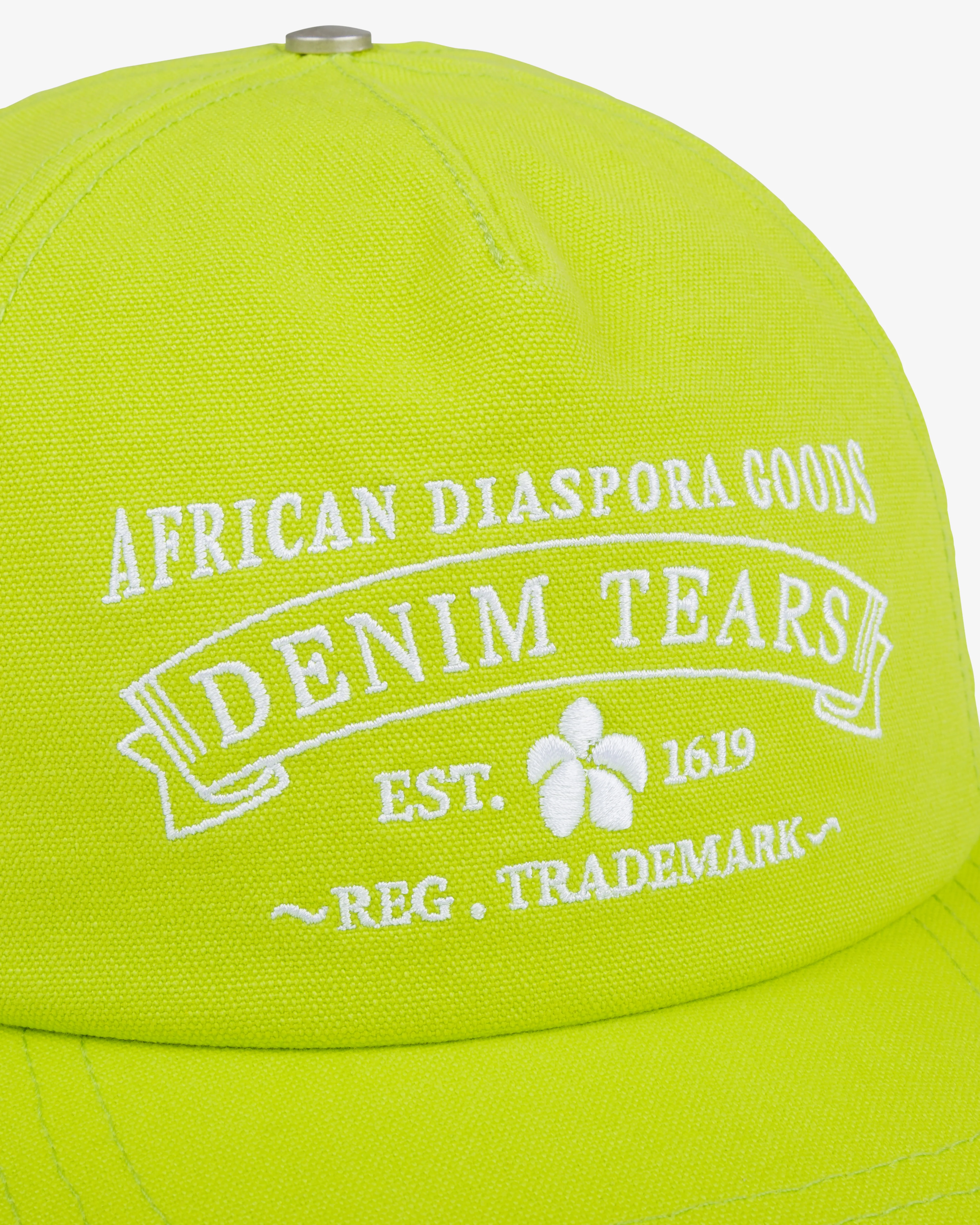 Denim Tears - Men's ADG Stamp Cap - (Neon Yellow) - Image 3