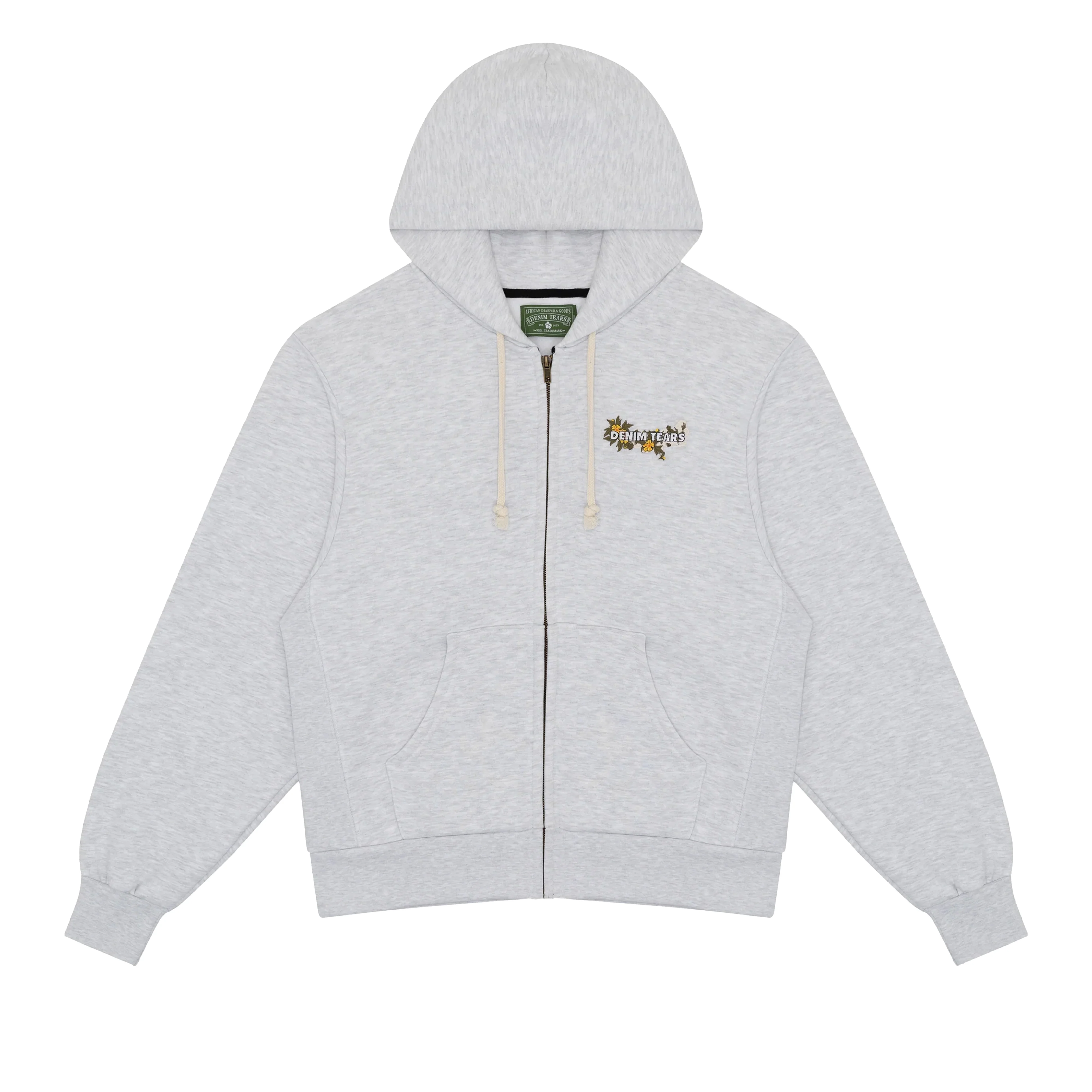 Denim Tears - Black Madonna Embroidered Zip Hoodie - (Grey)