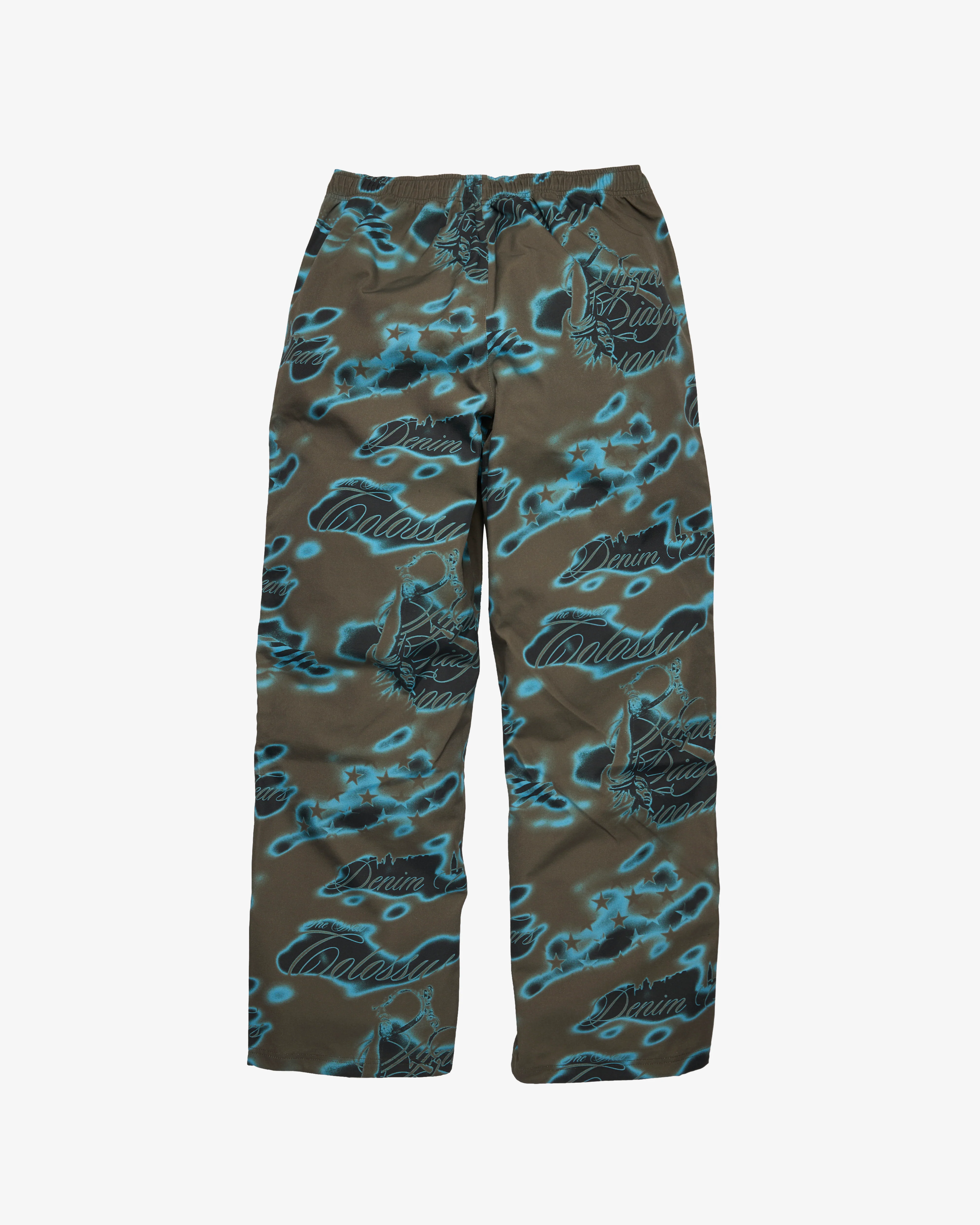 Denim Tears - Men's Cloud Camo Taped Seam Shell Pants - (Green) - Image 2