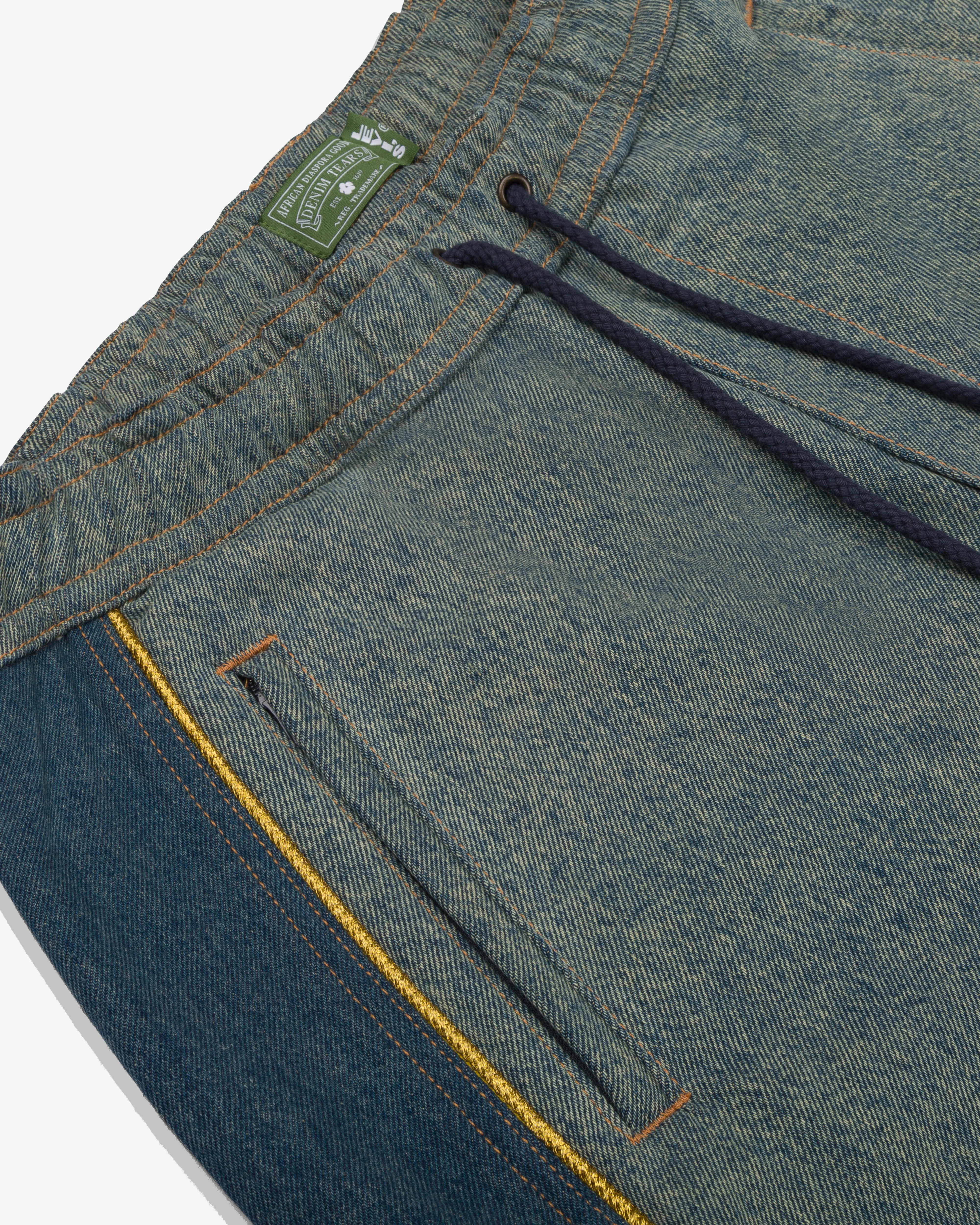 Denim Tears x Levi's - Men's Cotton Fleur De-Lis Denim Track Pants - (Blue) - Image 4
