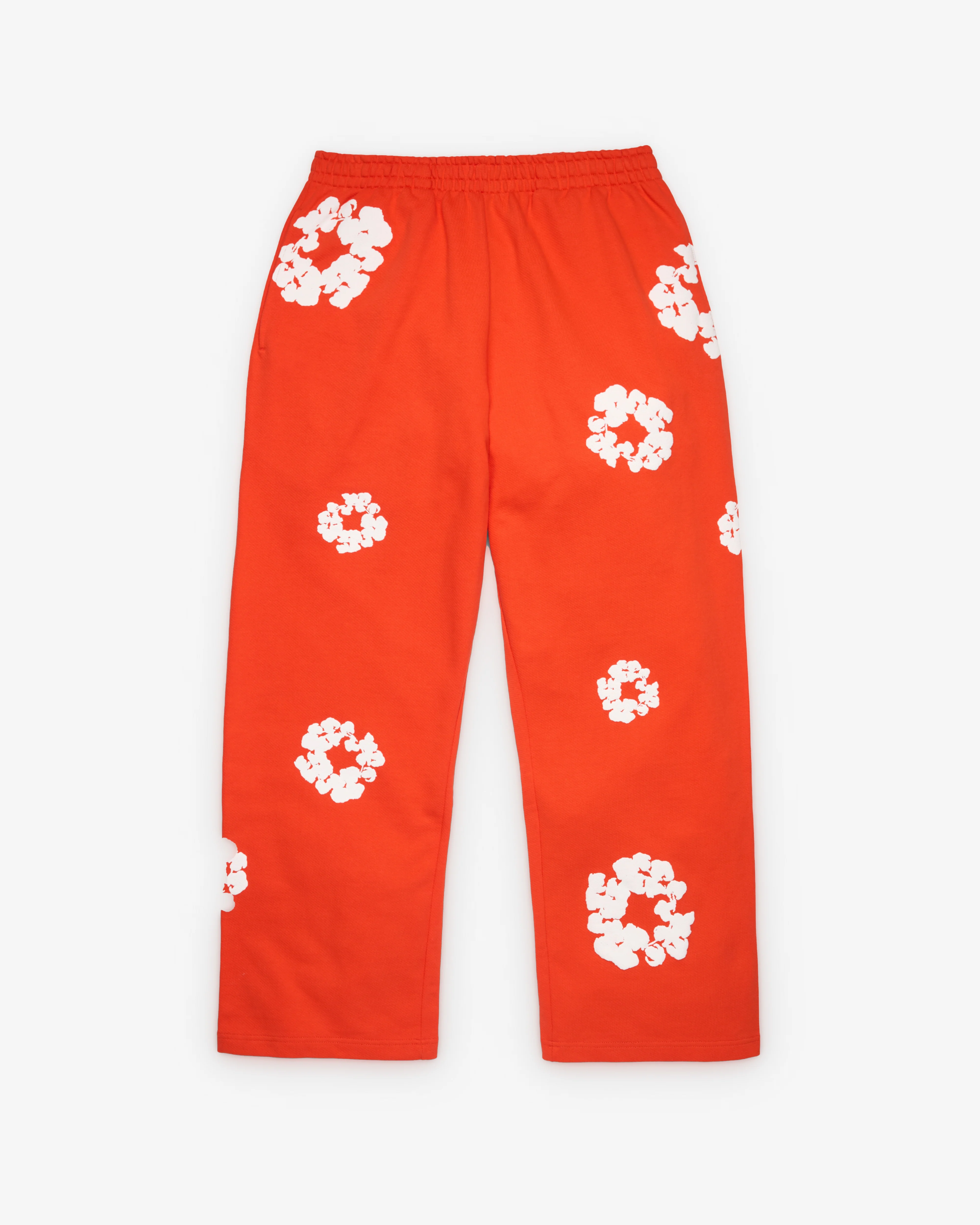 Denim Tears - Men's Cotton Wreath Open Hem Sweatpants - (Orange) - Image 2
