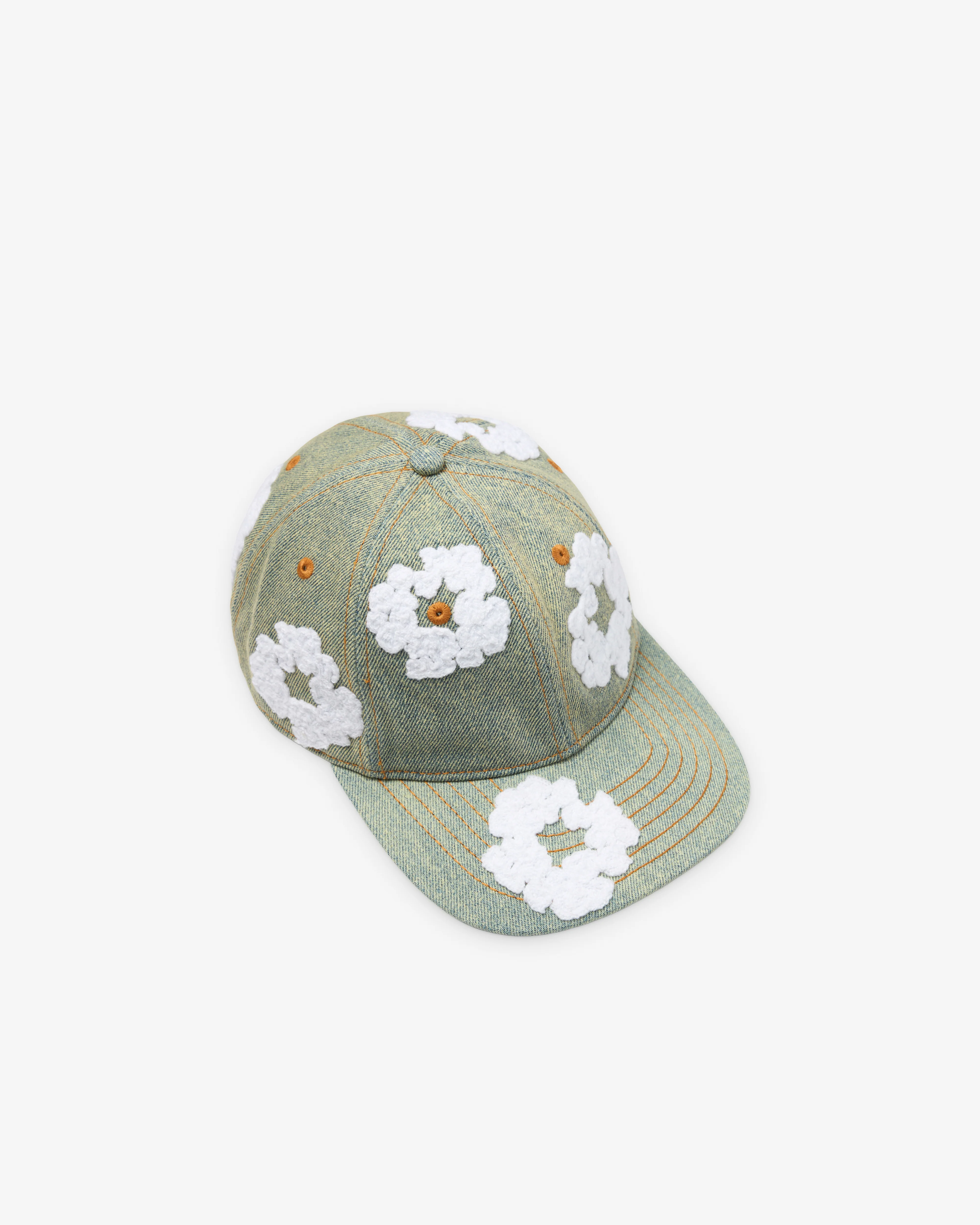 Denim Tears - Men's Cotton Wreath Raw Denim Cap - (Dirty Wash)