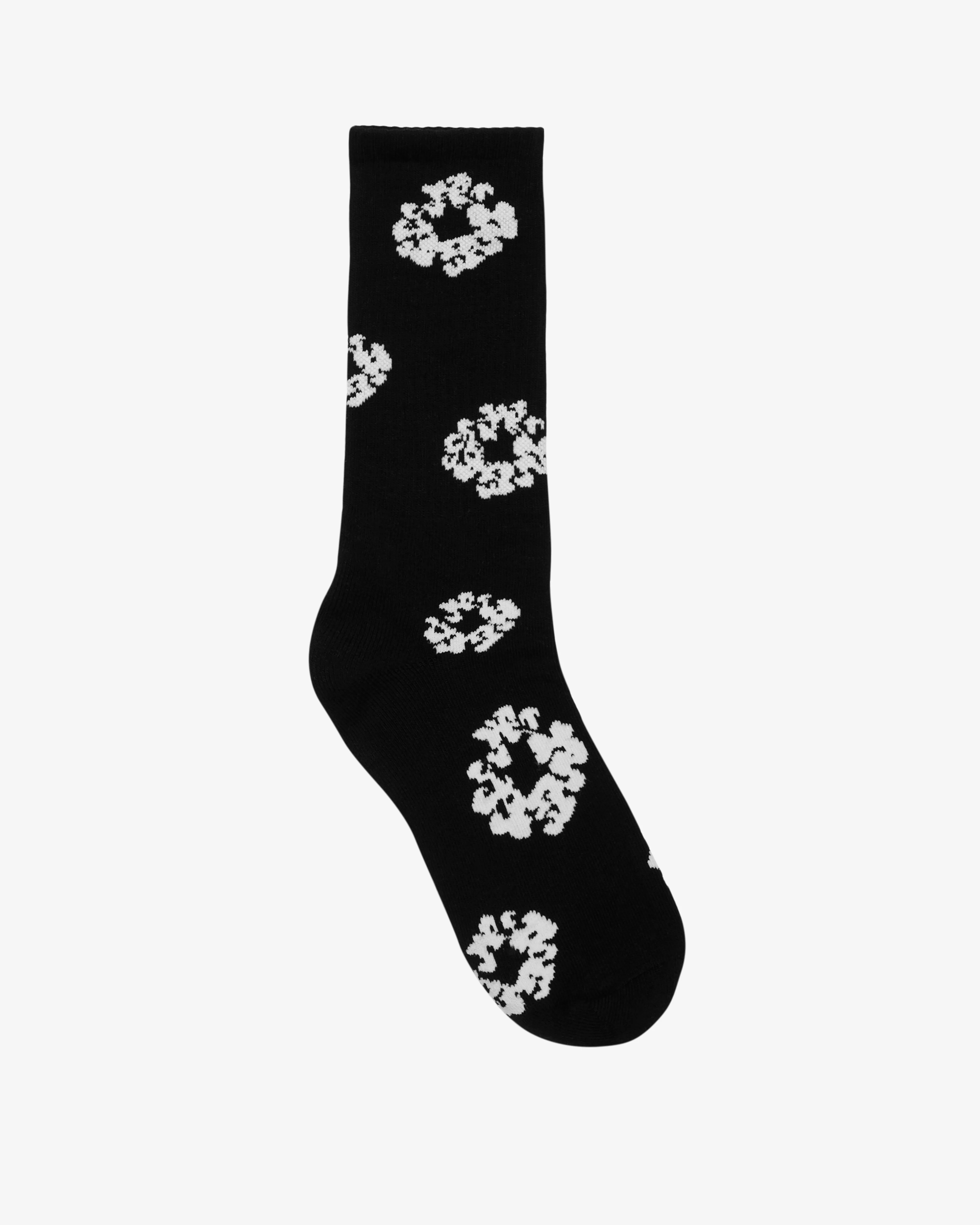 Denim Tears - Men's Cotton Wreath Socks - (Black) - Image 2