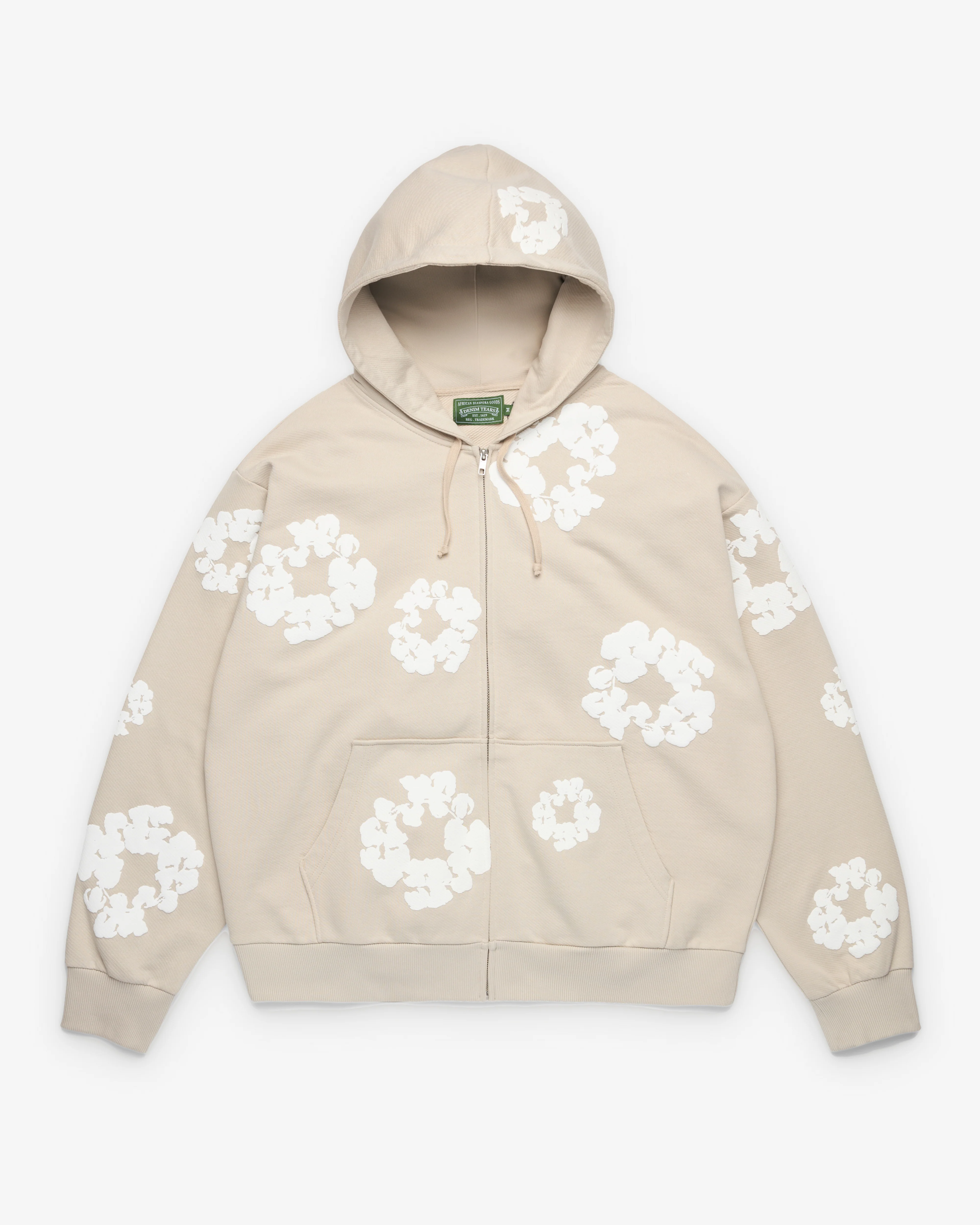 Denim Tears - Men's Cotton Wreath Zip Hoodie - (Grey)