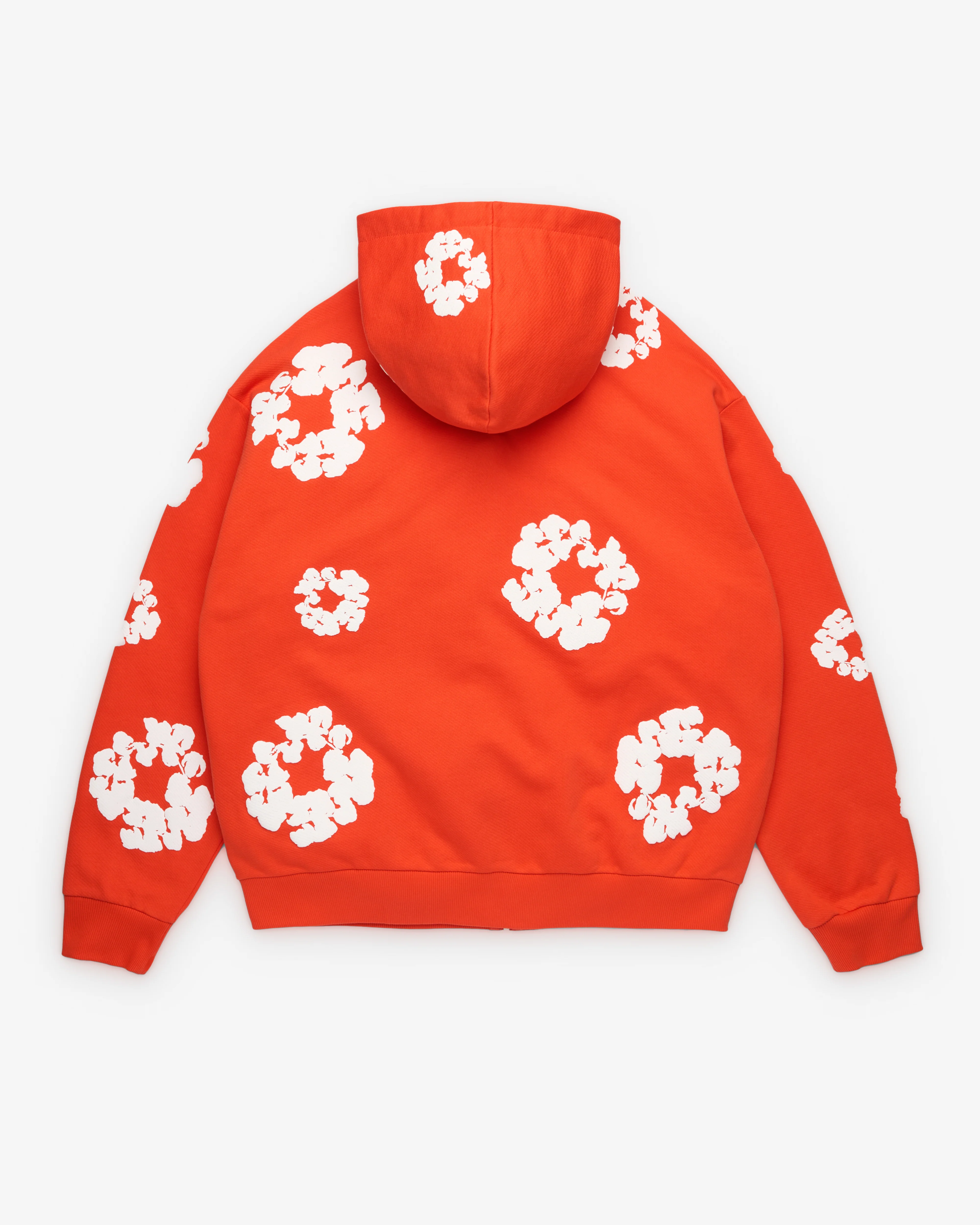 Denim Tears - Men's Cotton Wreath Zip Hoodie - (Orange) - Image 2