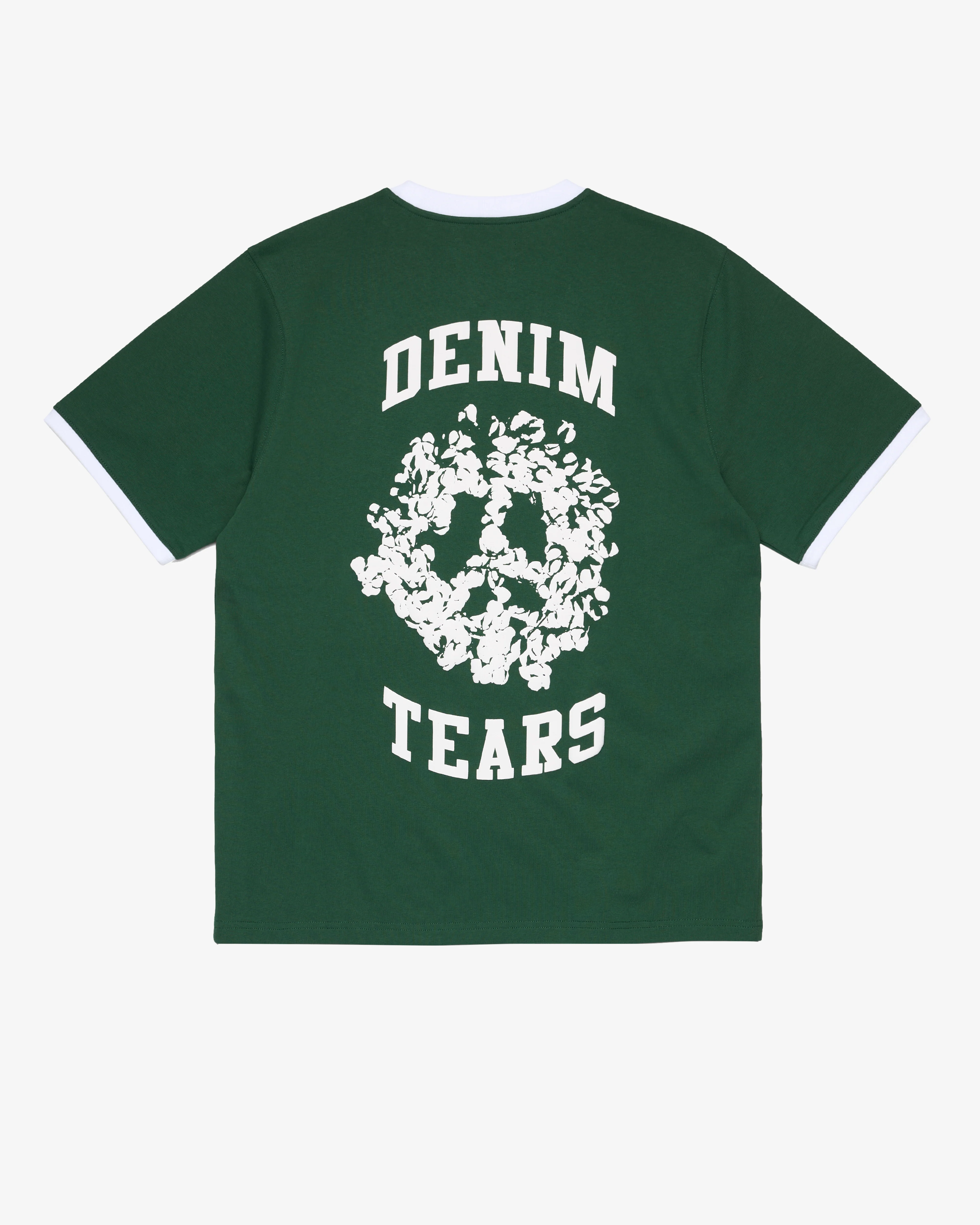 Denim Tears - Men's Denim U Ringer Tee - (Green) - Image 2