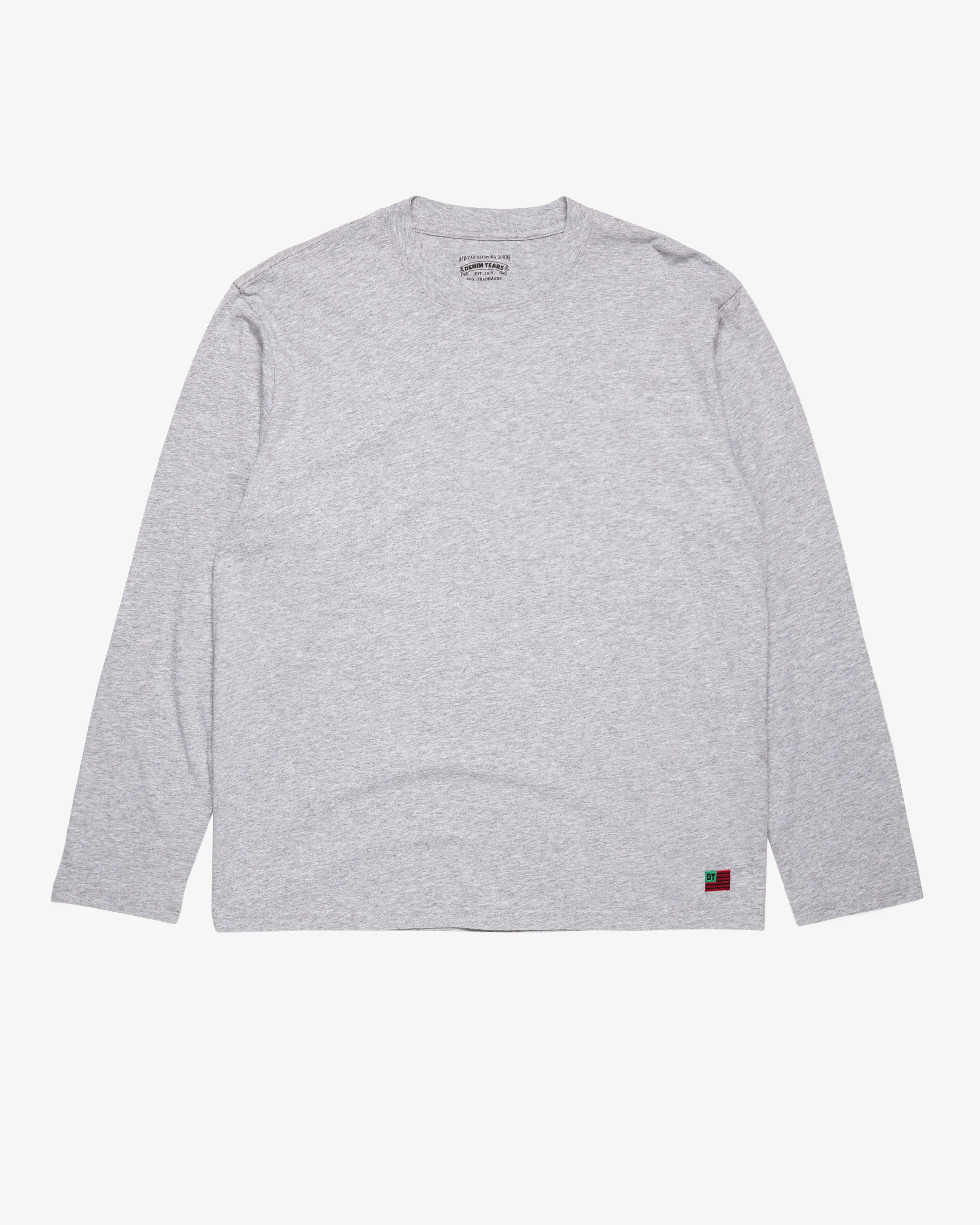 Denim Tears - Men's Long Sleeve Flag Tee - (Grey)