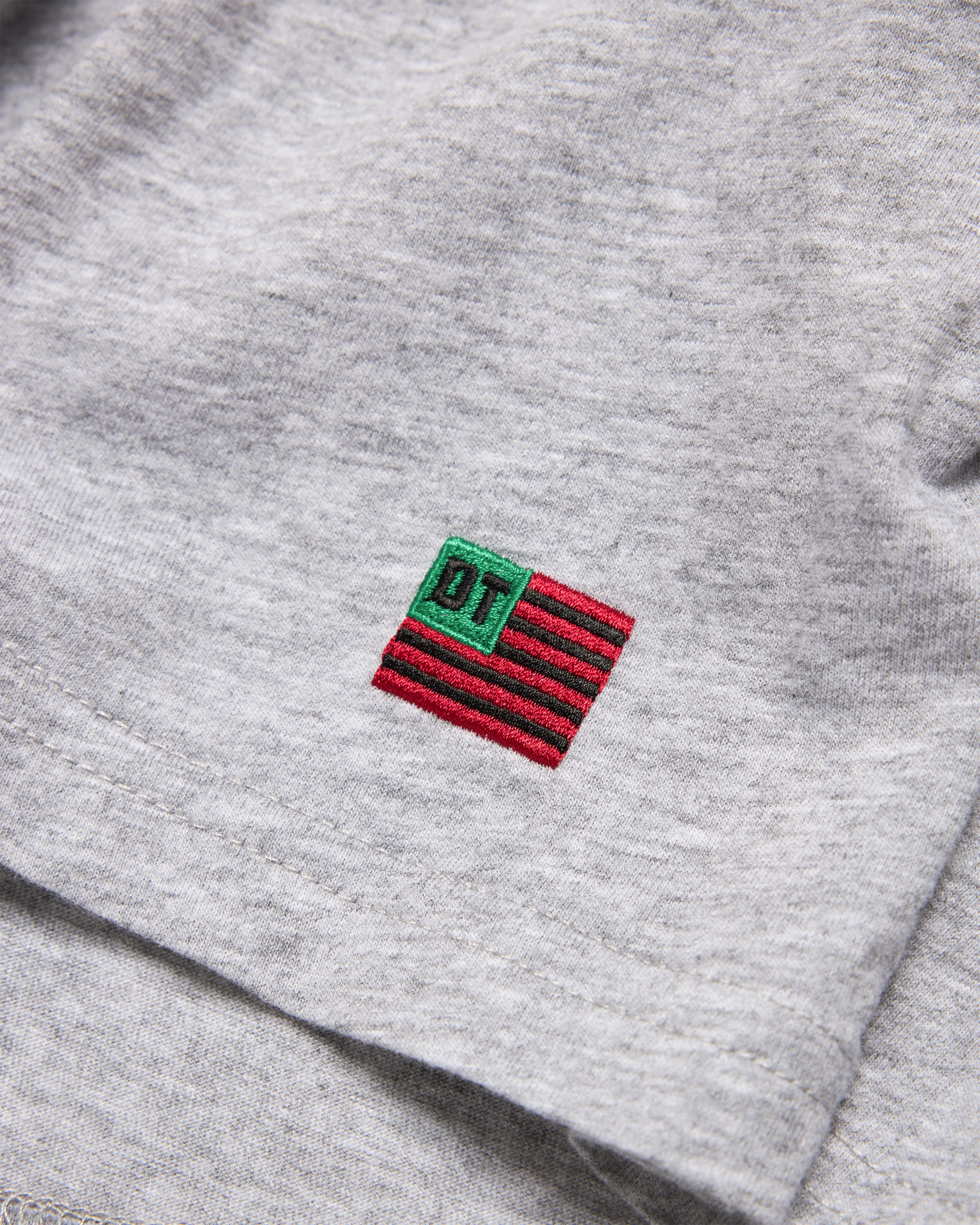 Denim Tears - Men's Long Sleeve Flag Tee - (Grey) - Image 2