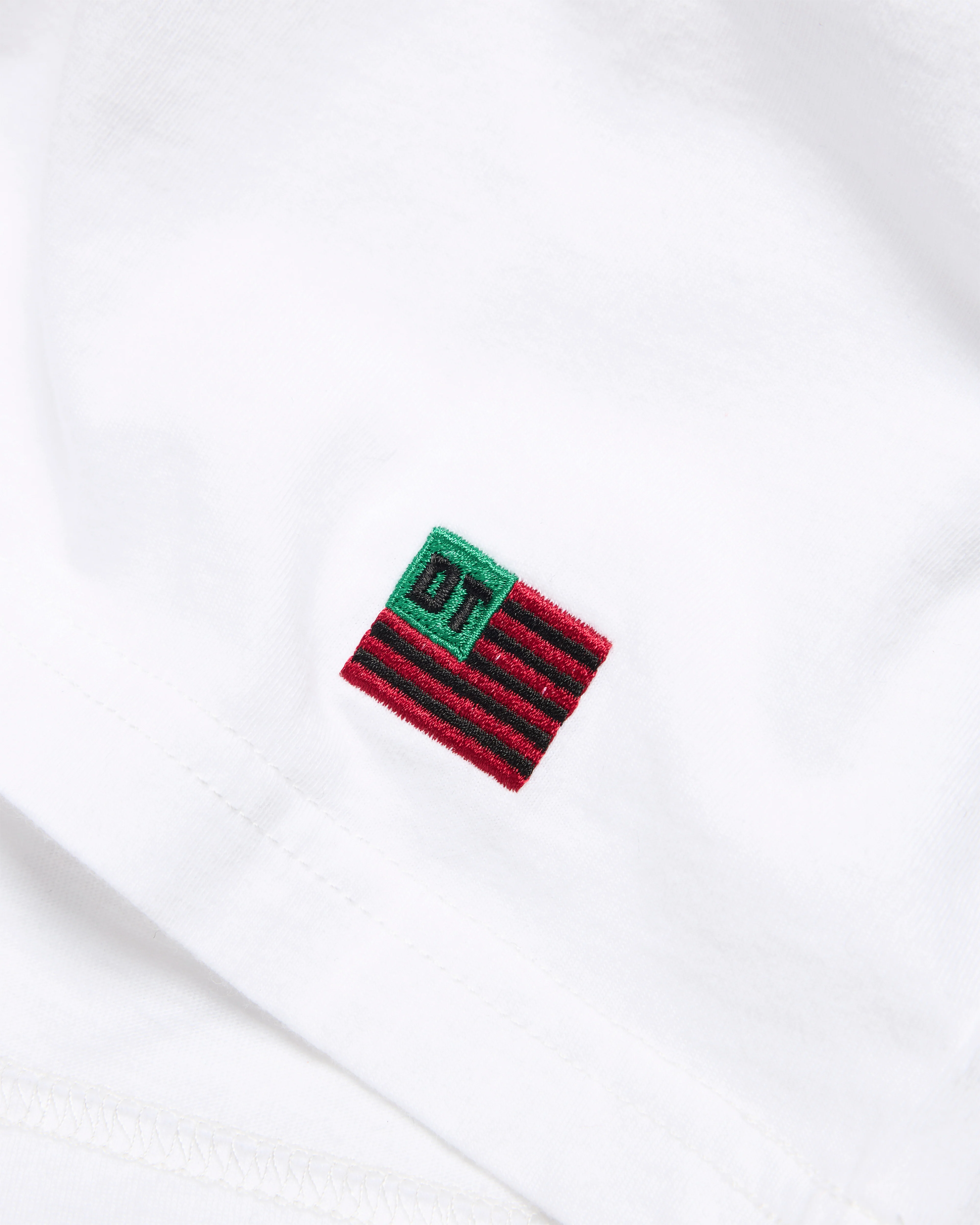 Denim Tears - Men's Long Sleeve Flag Tee - (White) - Image 2