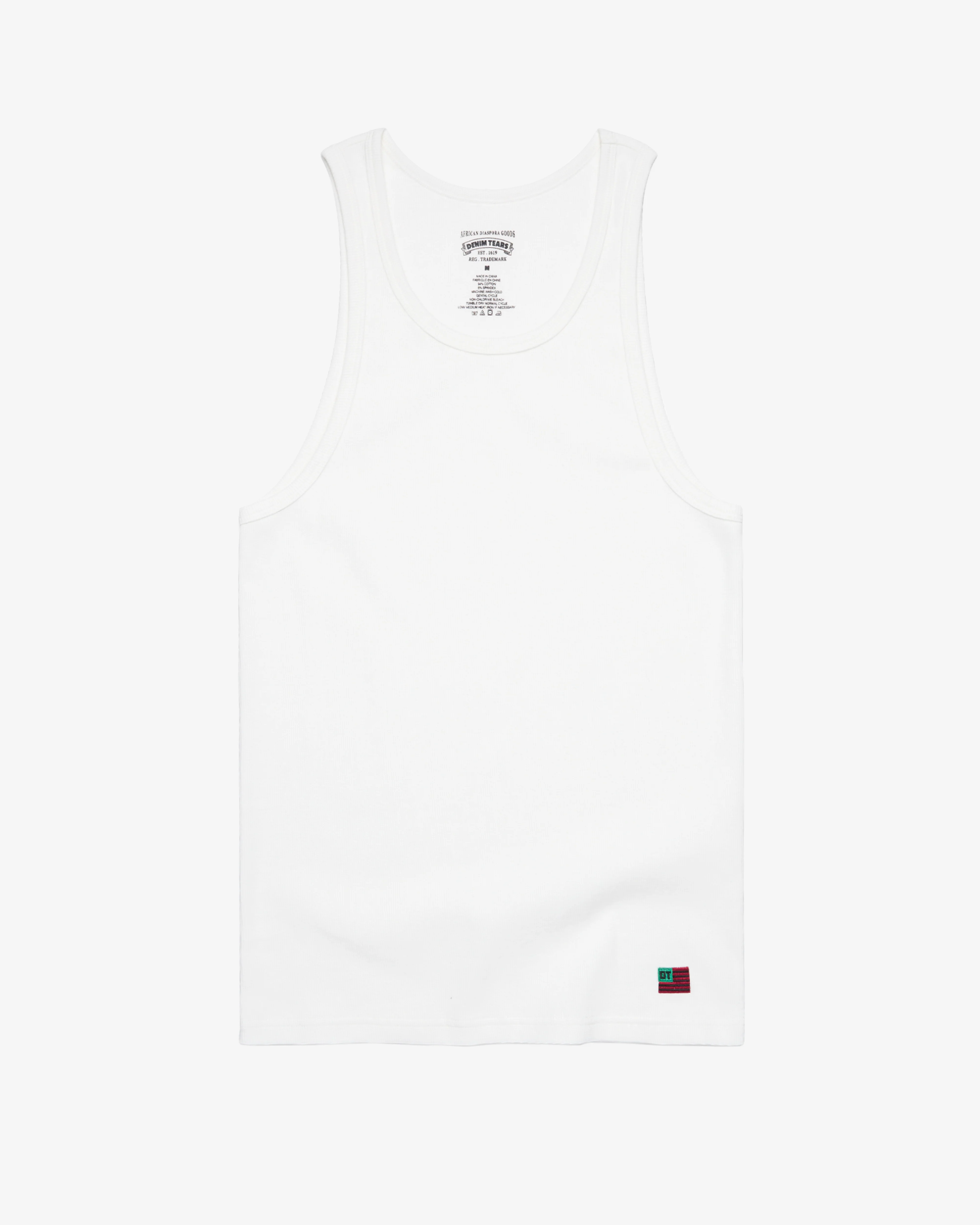 Denim Tears - Men's Ribbed Flag Tank - (White)