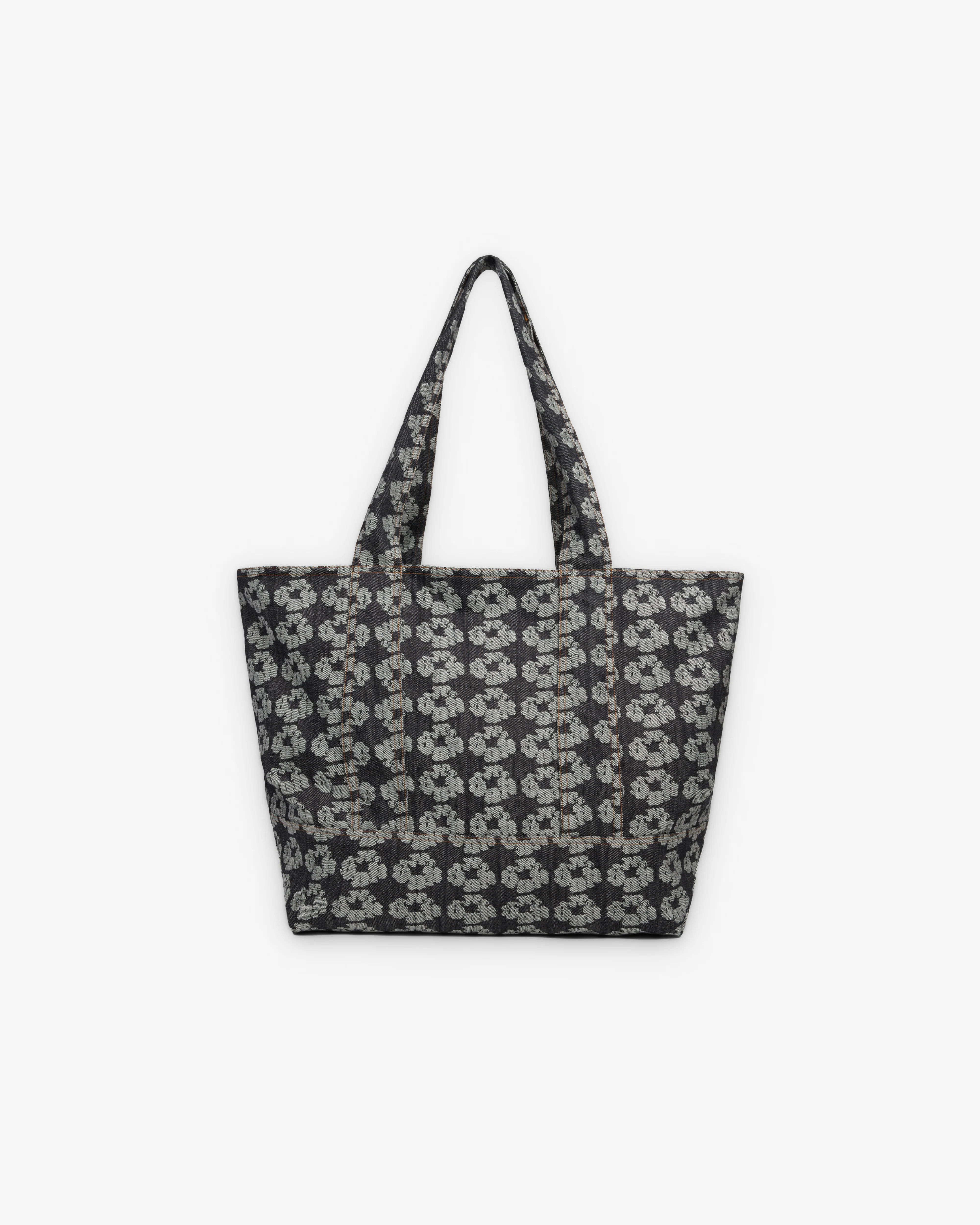 Denim Tears - Men's Jacquard Wreath Denim Tote Bag - (Dark Wash) - Image 2