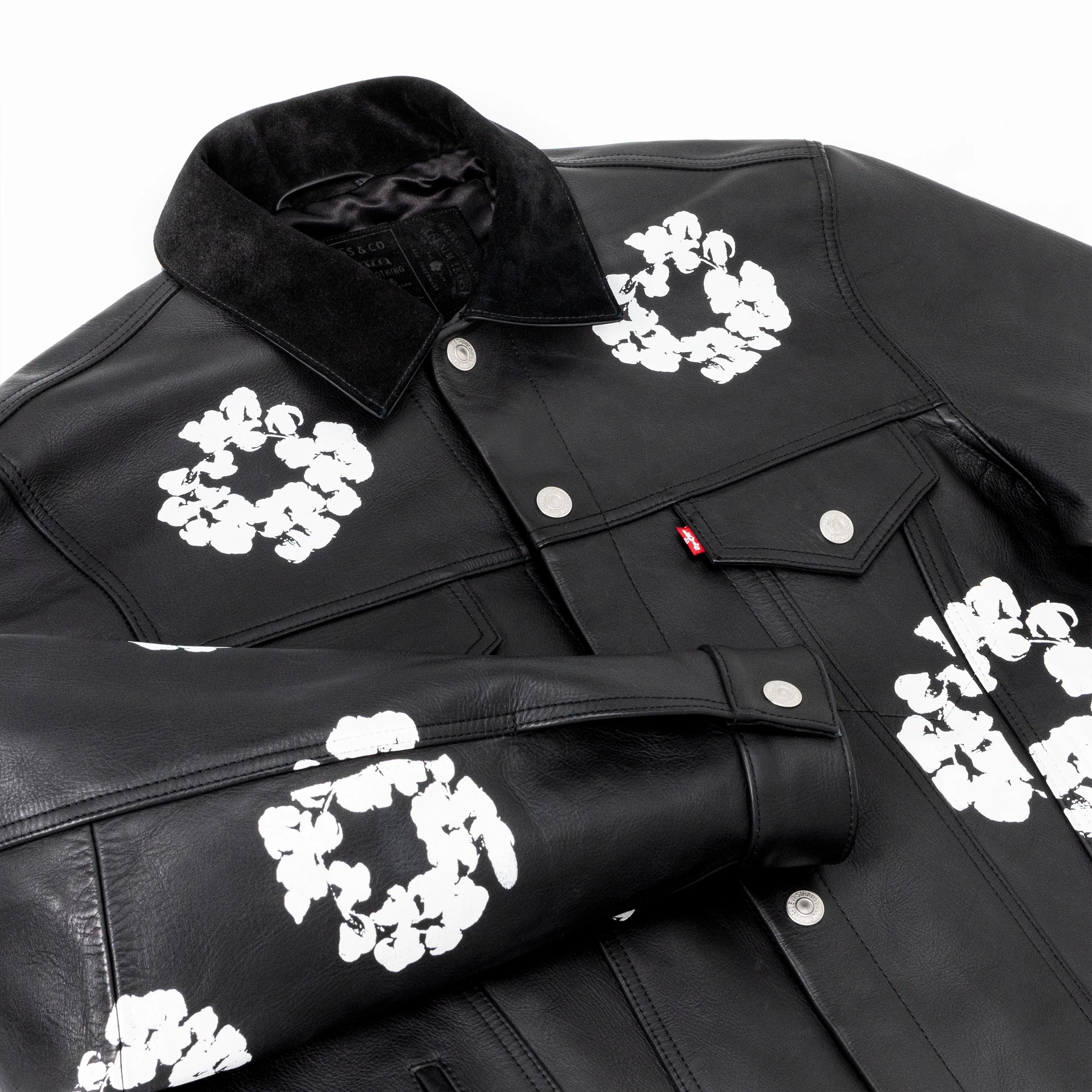 Denim Tears - Men's Leather Cotton Wreath Type-2 - (Black) - Image 3