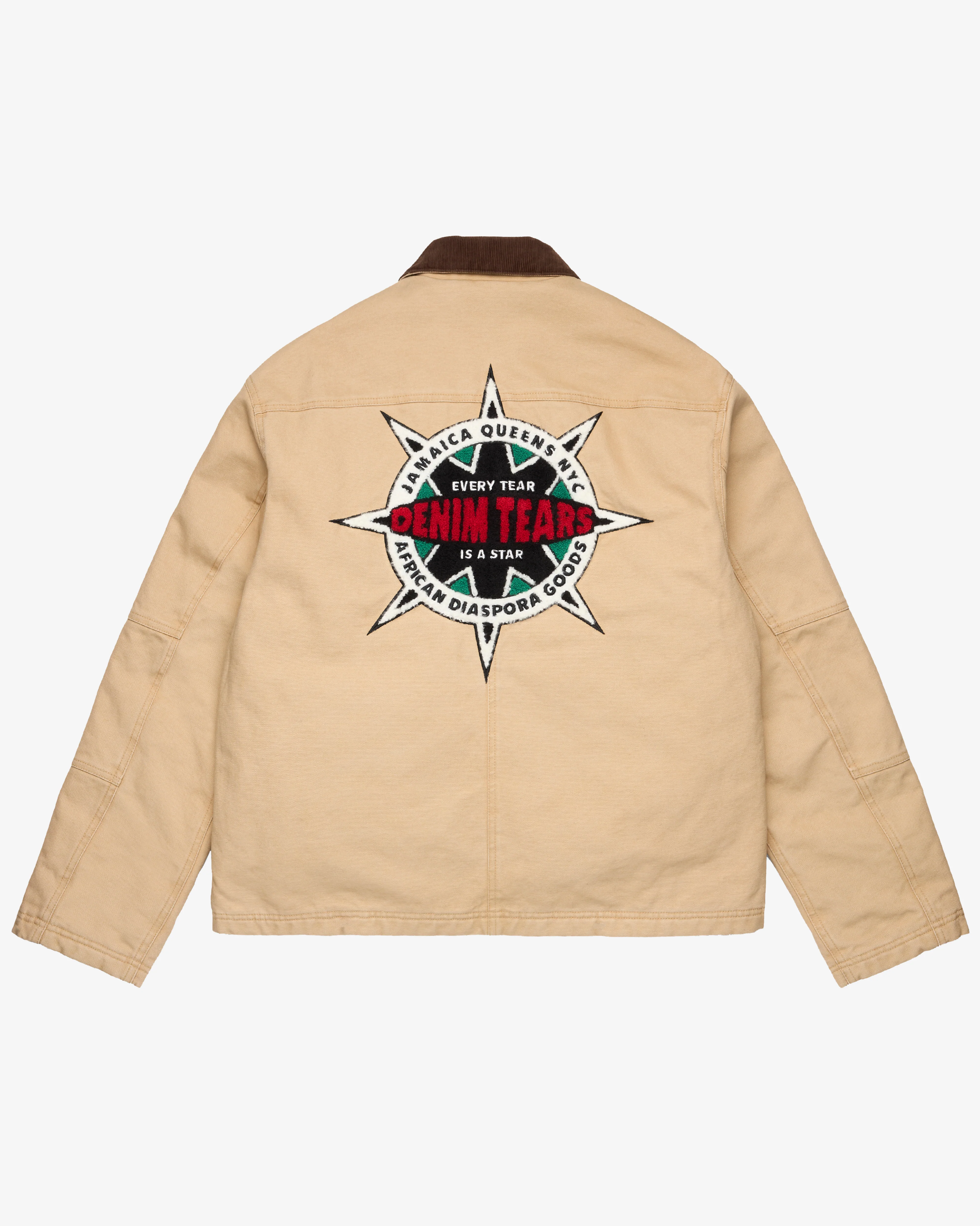 Denim Tears - Men's Liberty Star Workwear Jacket - (Khaki) - Image 2