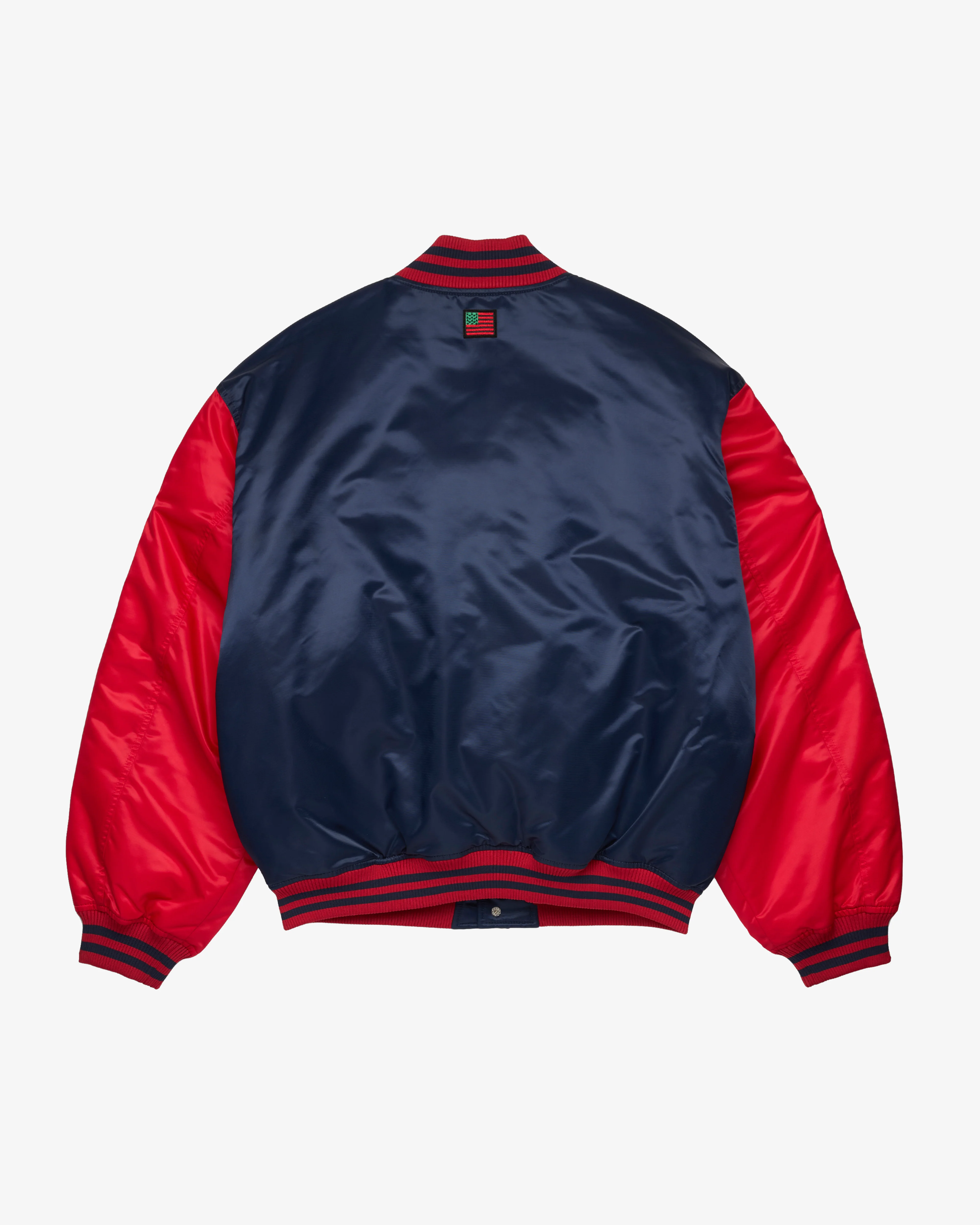 Denim Tears - Men's Nylon Varsity Jacket - (Navy) - Image 2