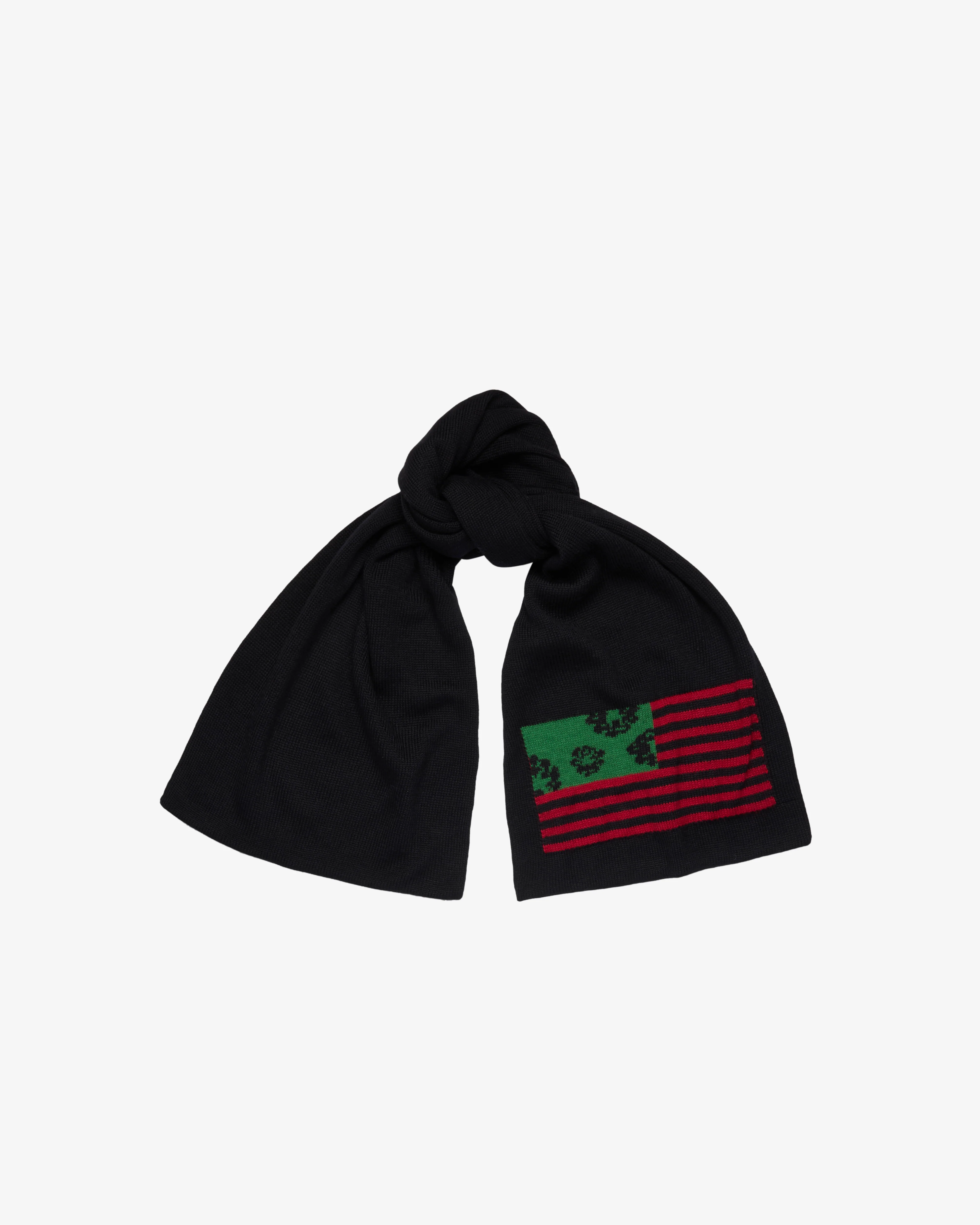 Denim Tears - Men's Pan African Flag Scarf - (Black) - Image 2